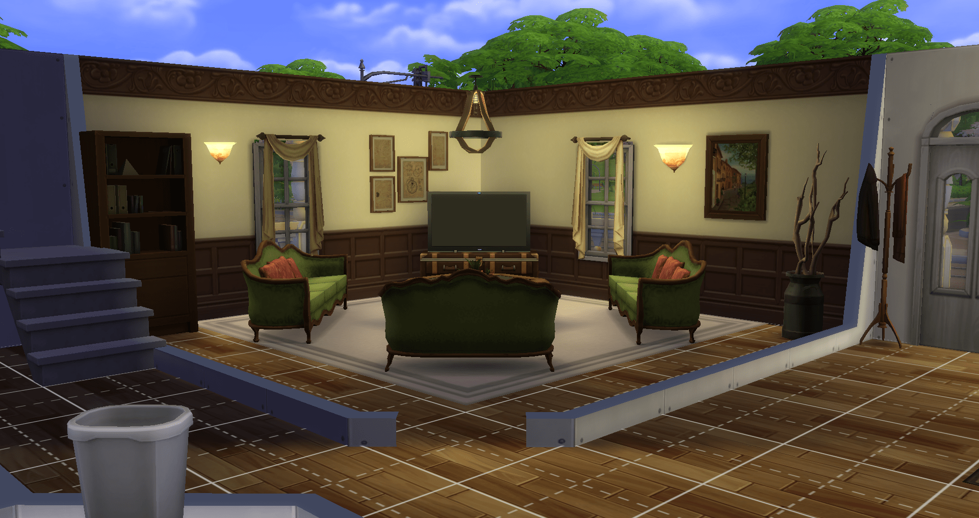 Never have I ever thought to build a living room and arrange the furniture diagonally. r/Sims4