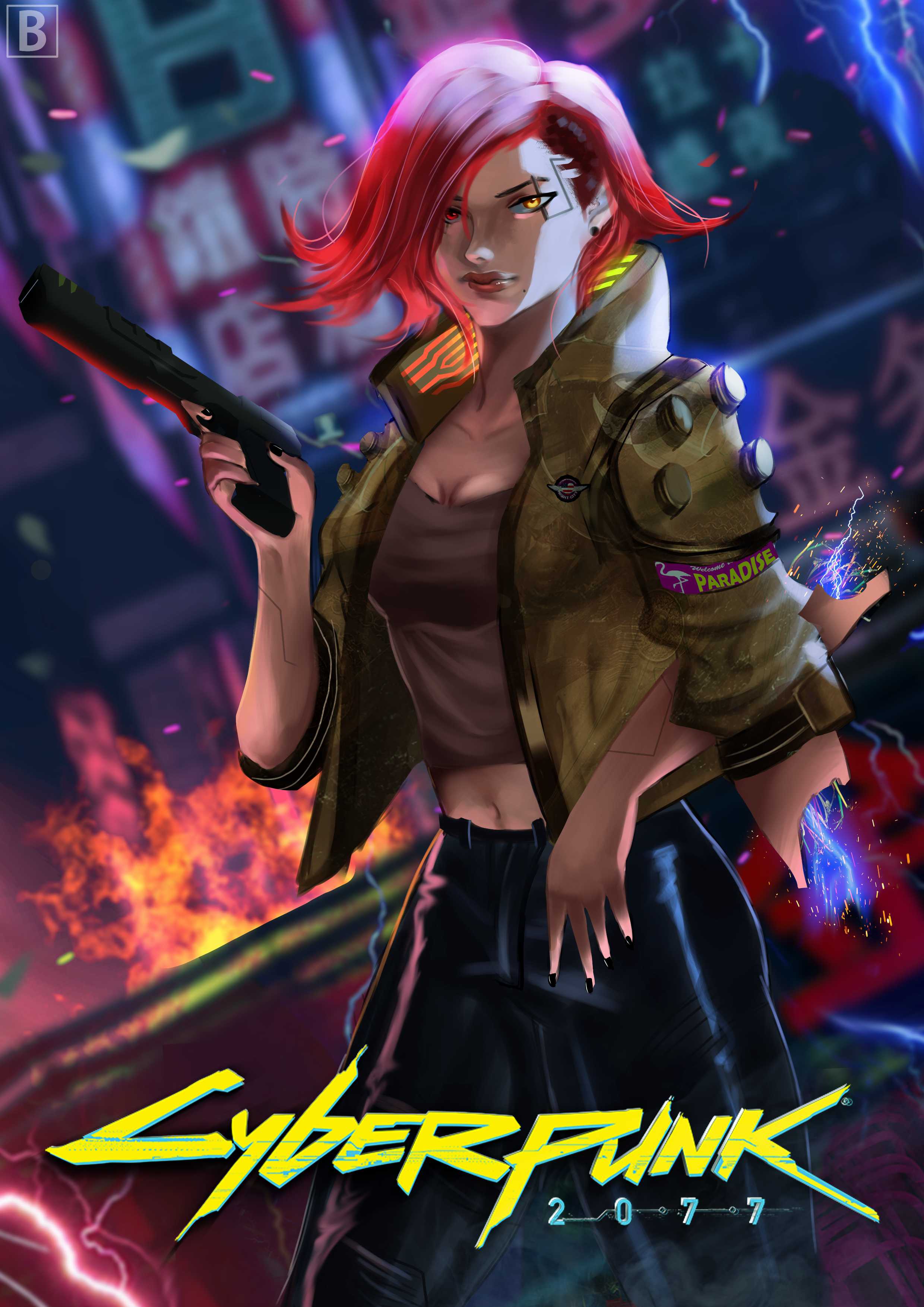 CYBERPUNK 2077 V FAN ART r/SciFiArt