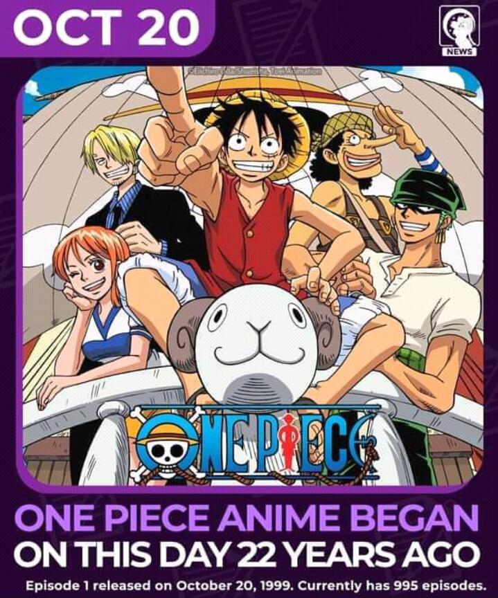 ON THIS DAY One Piece anime celebrates 22nd anniversary! ☠️ Read