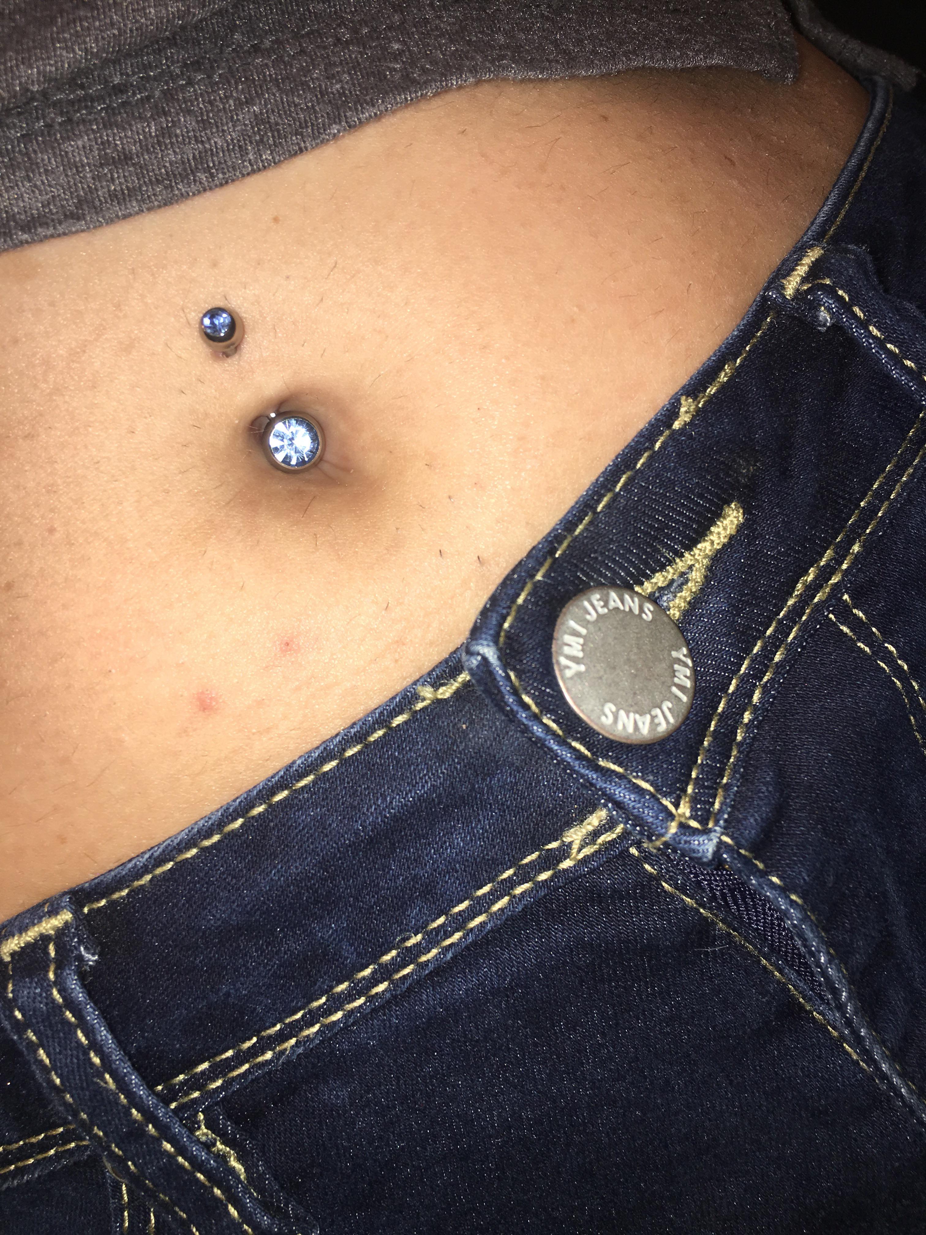 I changed my navel piercing to titanium. The lady had told me it’s