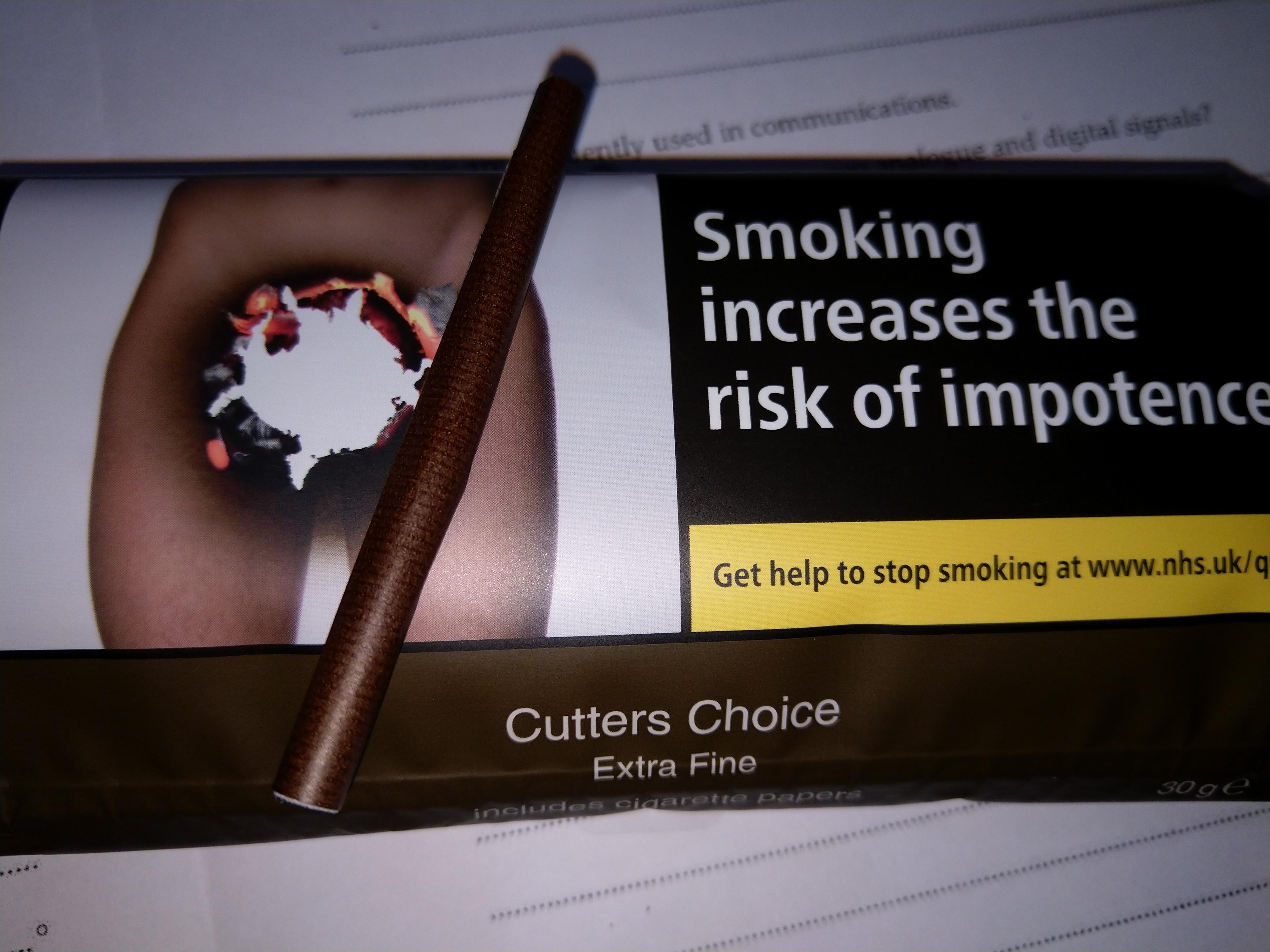 Cutters choice and liquorice papers. r/Cigarettes