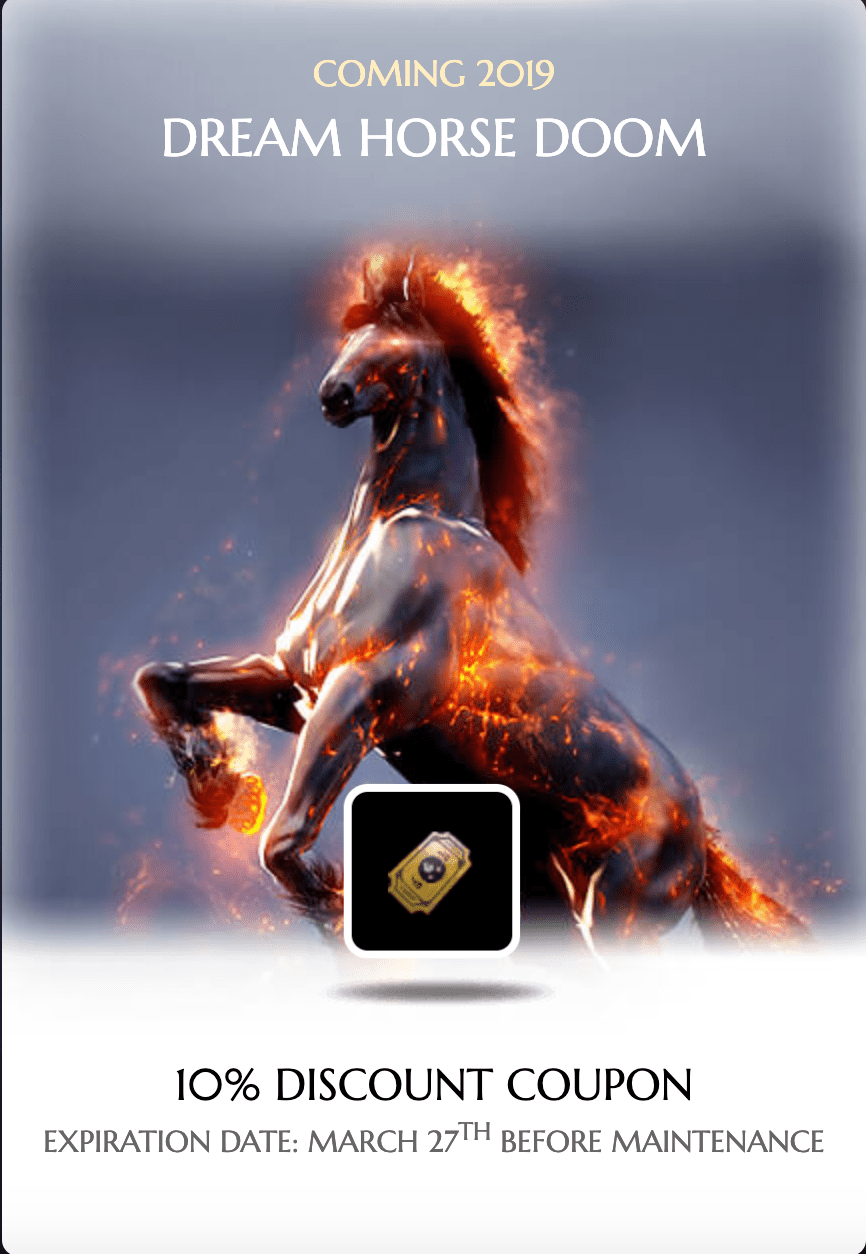 New Dream horse coming 2019