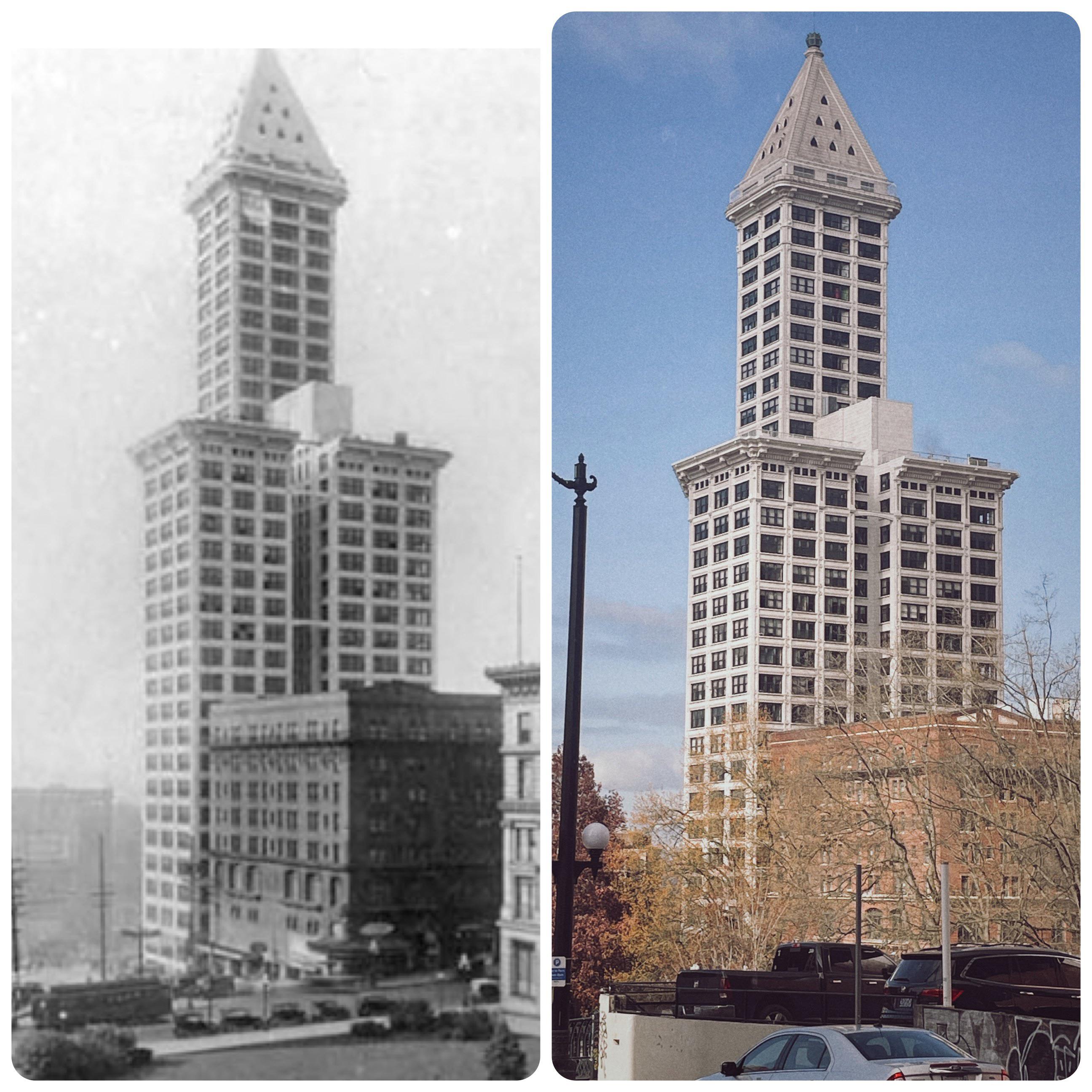 Smith Tower. Seattle, Washington. (Early 1920's/April 2021). r