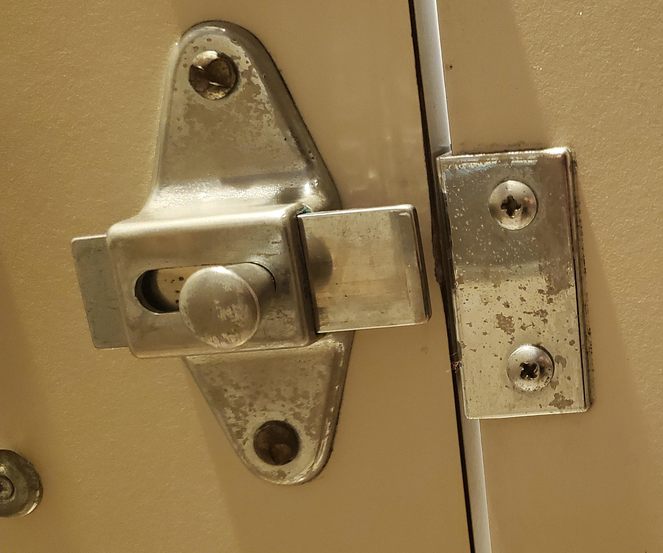To install a lock on a bathroom stall door. r/therewasanattempt
