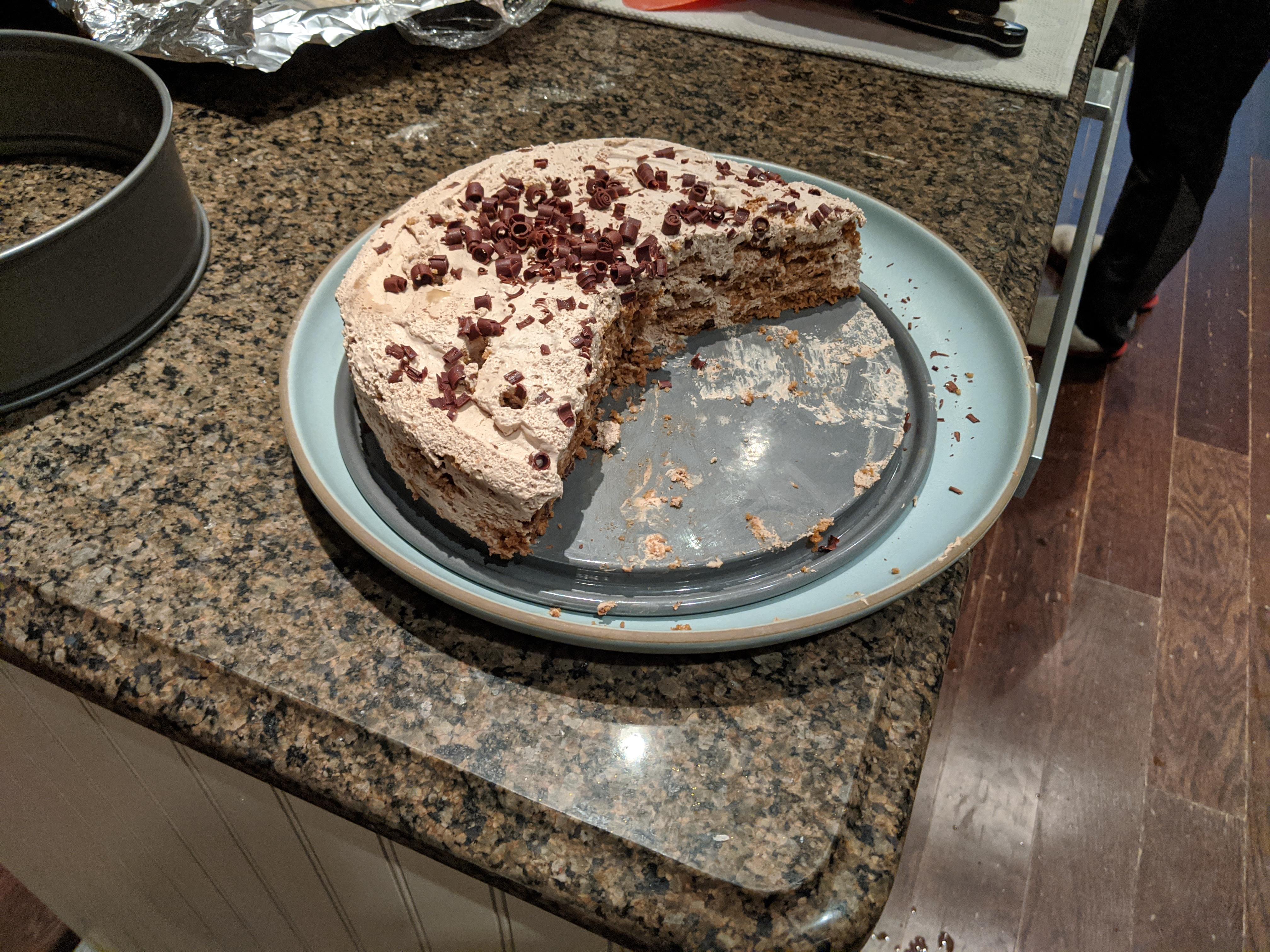 My mother made me my favorite cake for my birthday! Its Ina Garten's