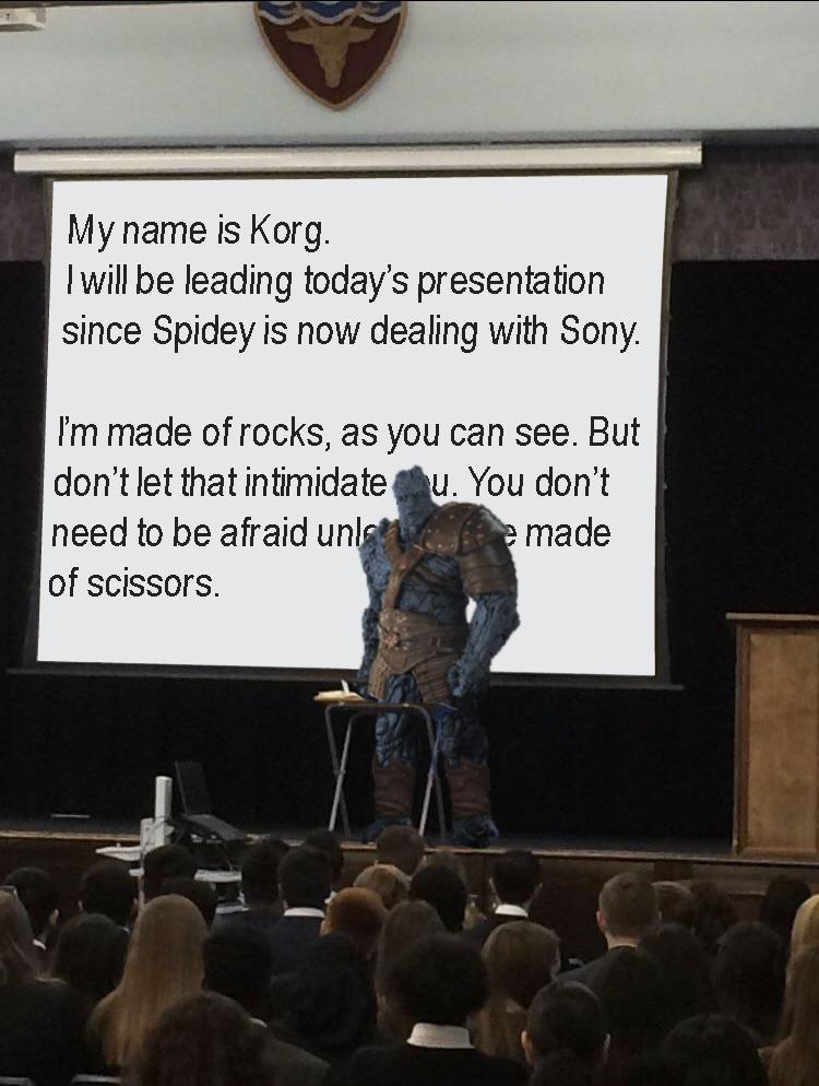 Just a little rock paper scissors joke for ya