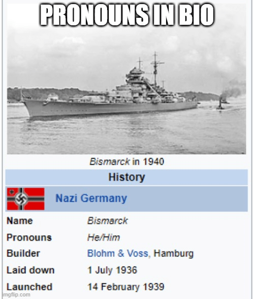 Bismarck living his best life r/196