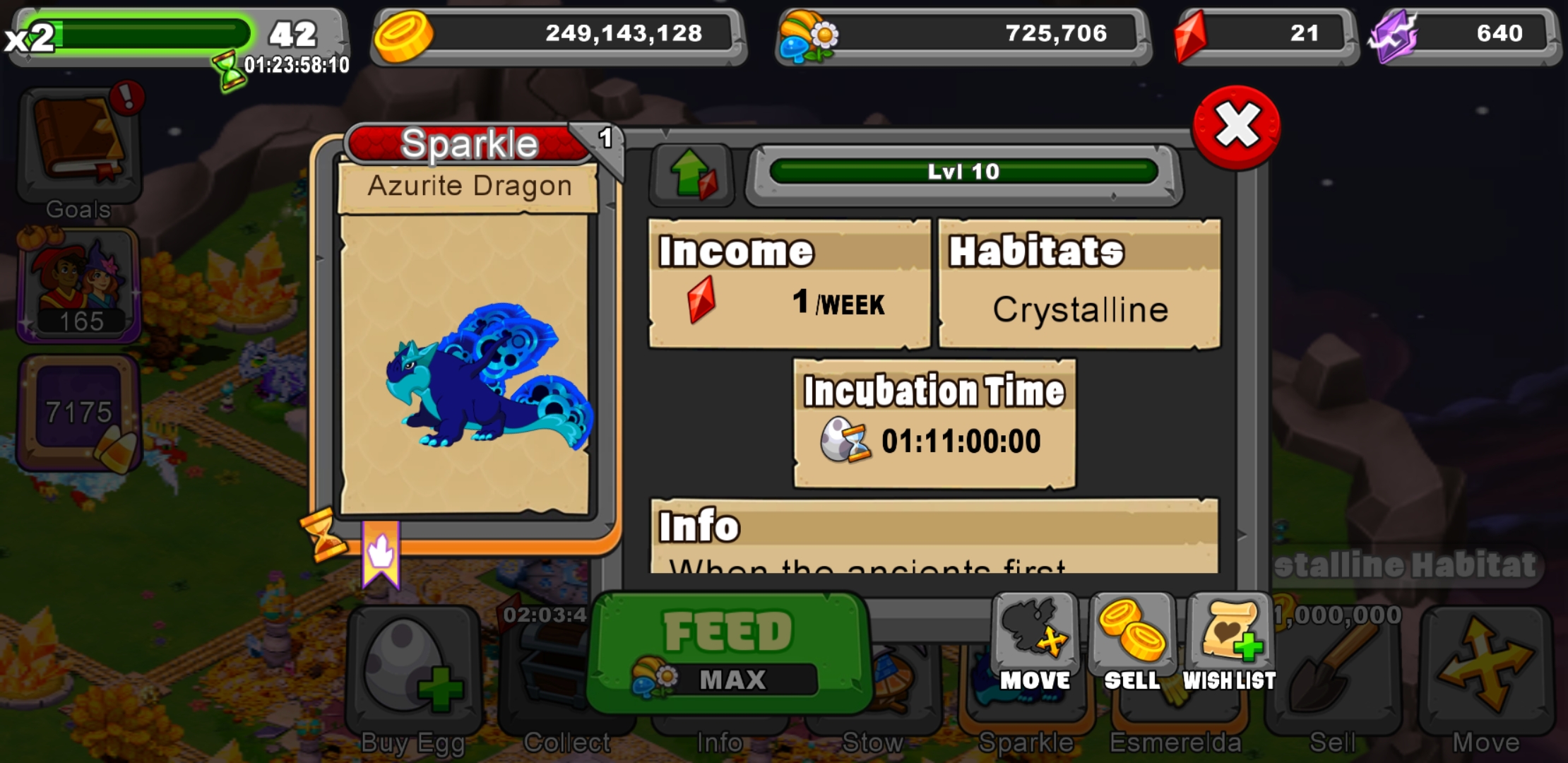 Guys, when we have 2 gemstone/crystalline dragons on one habitat