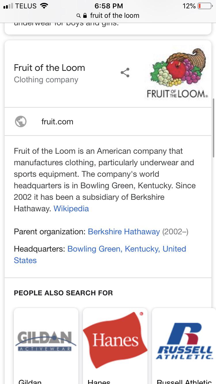 Proof Fruit Of The Loom Cornucopia payment proof 2020