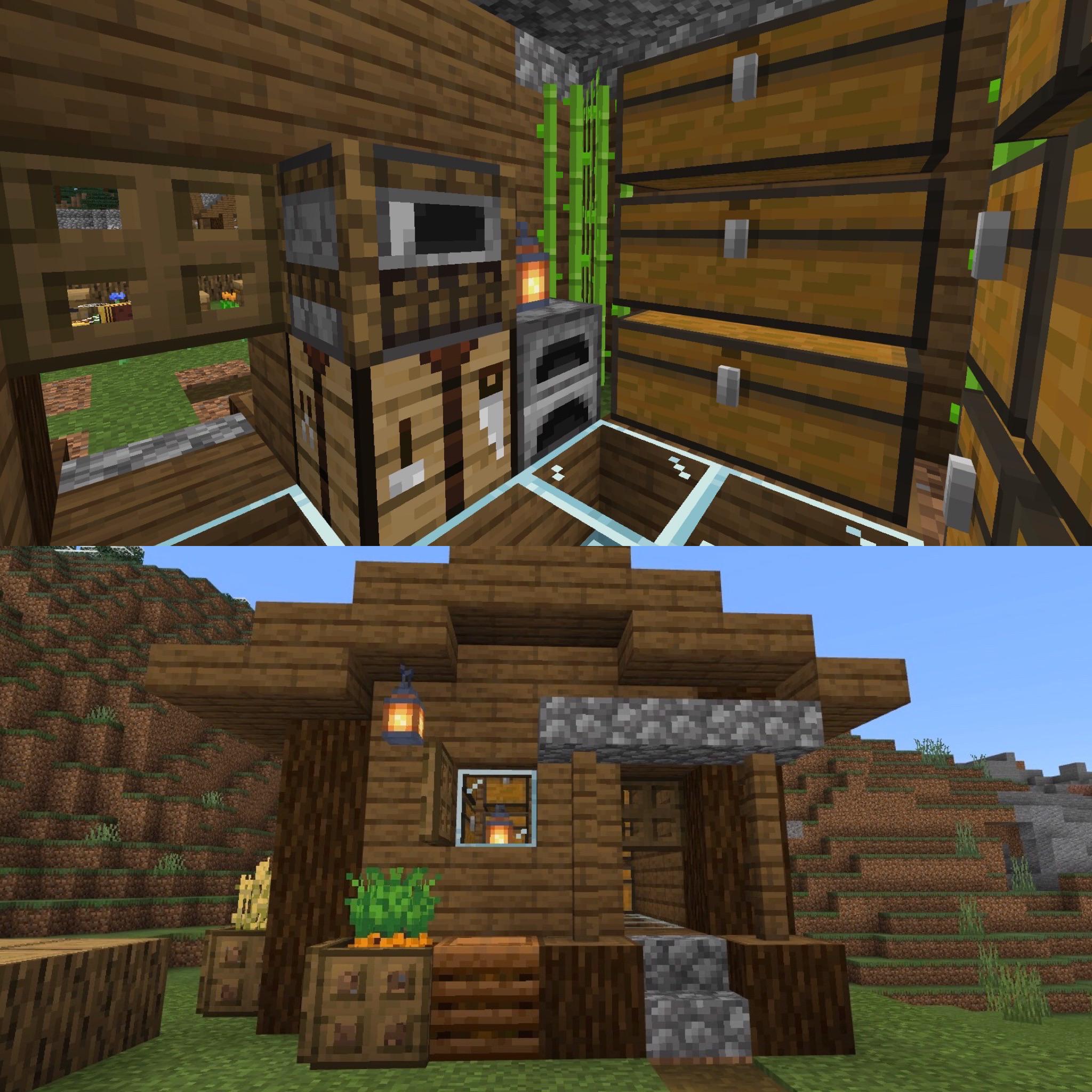 A small storage shack, ideal for farms r/Minecraft