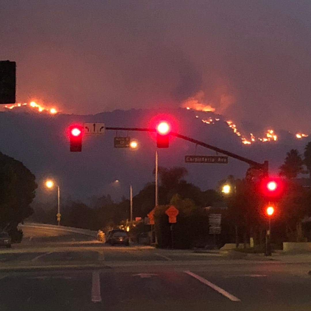 My home Carpinteria, Ca. Currently fighting the Thomas Fire r/Images