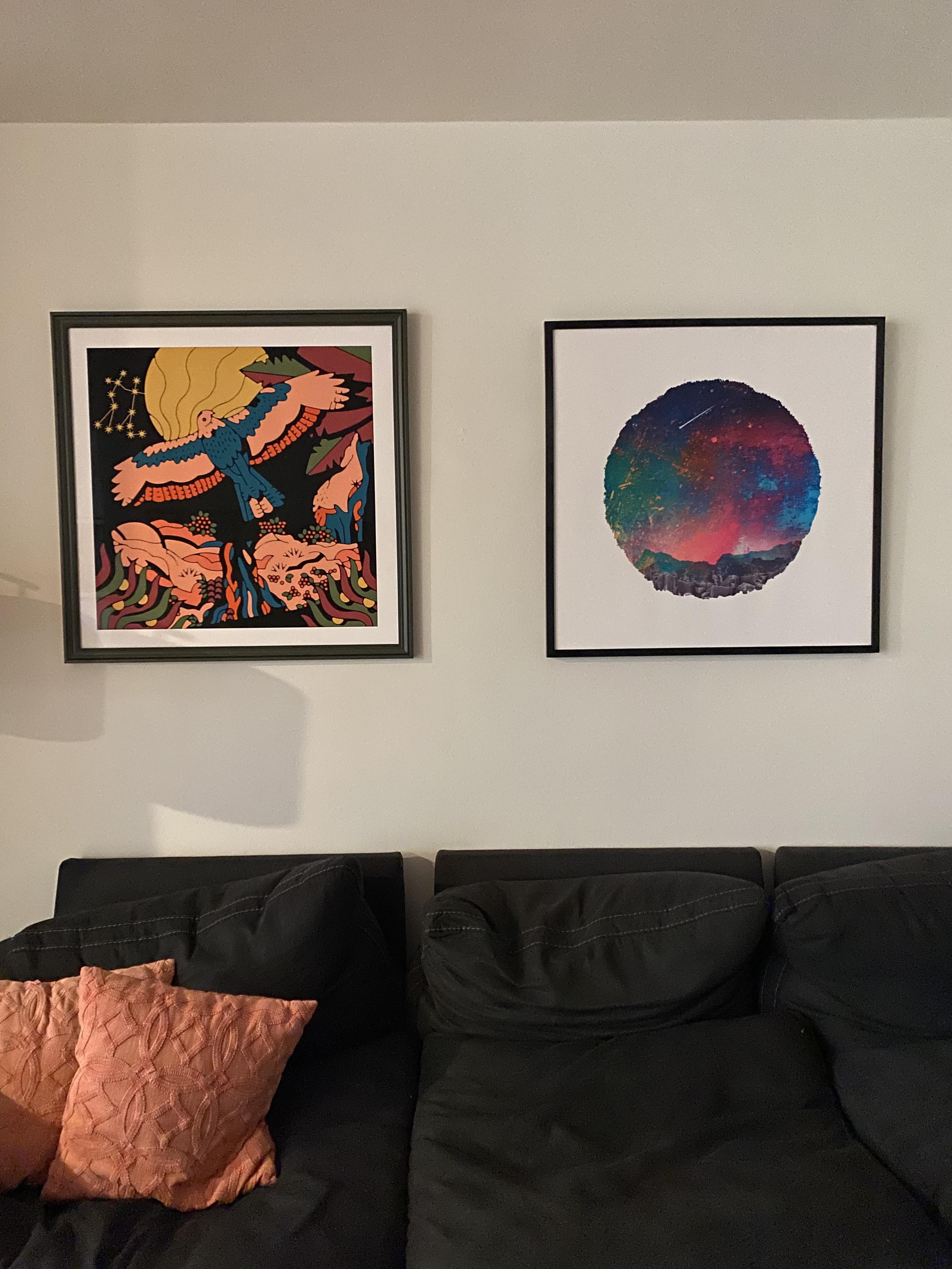 New hanging art! Both 30x30 r/Khruangbin