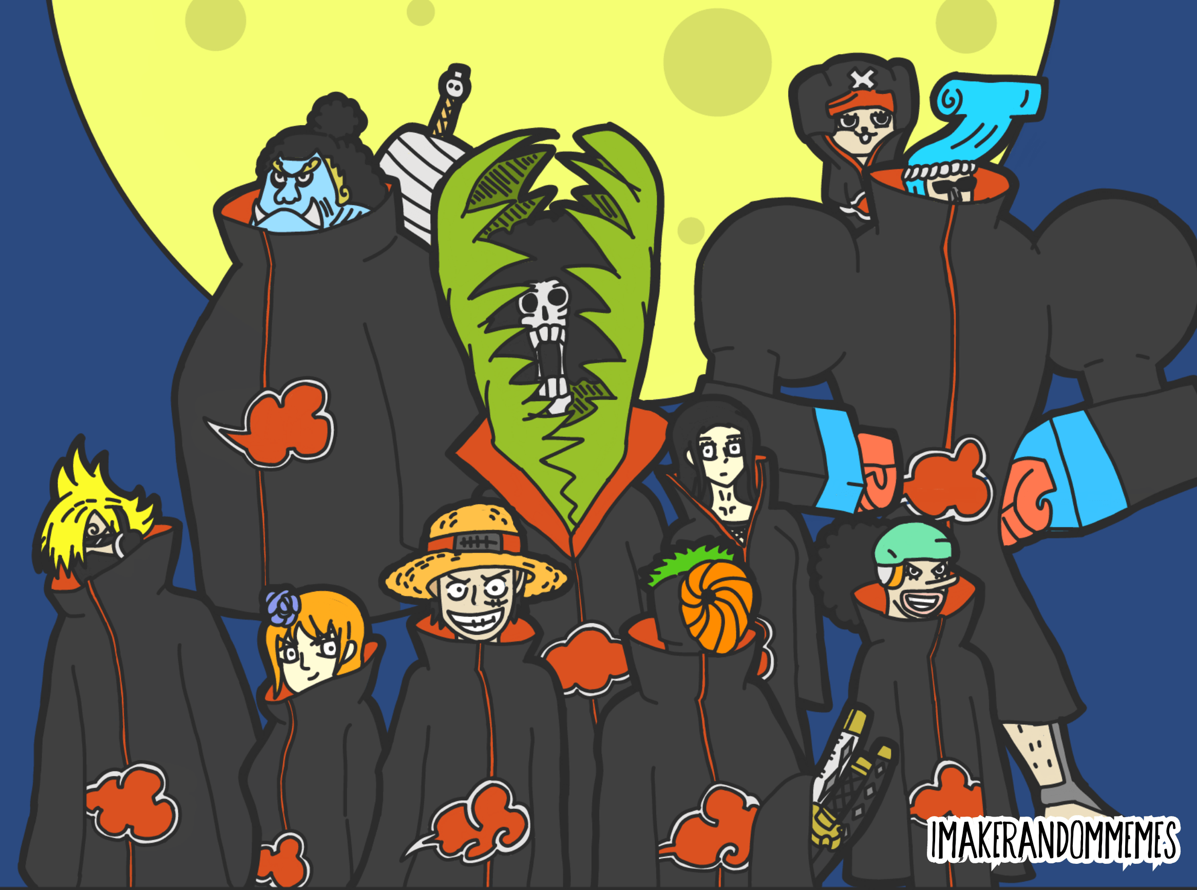 Stawhat Pirates but they're were Akatsuki r/OnePiece