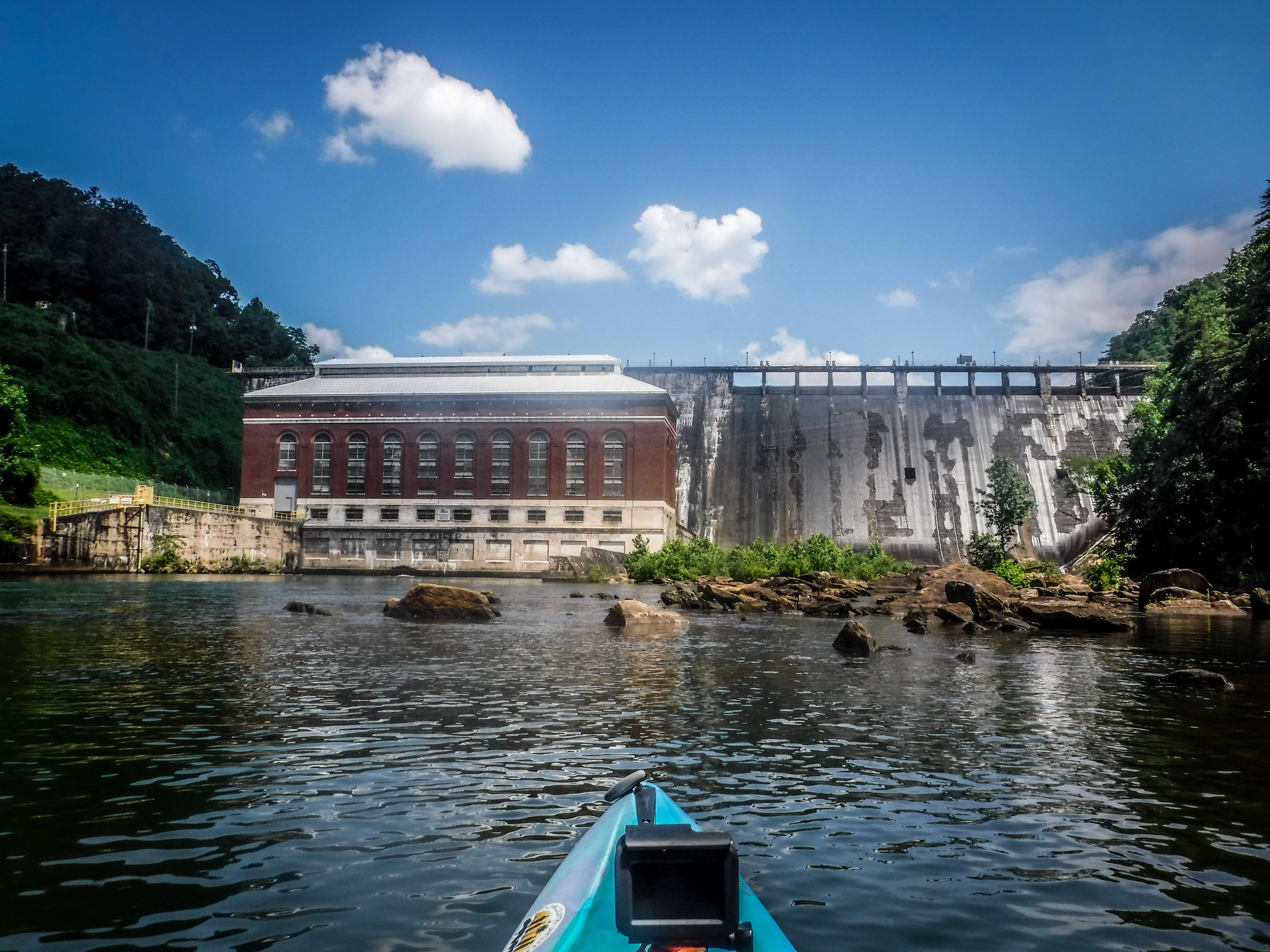 Lake Tugaloo Dam from Lake Yonah on the Carolina border