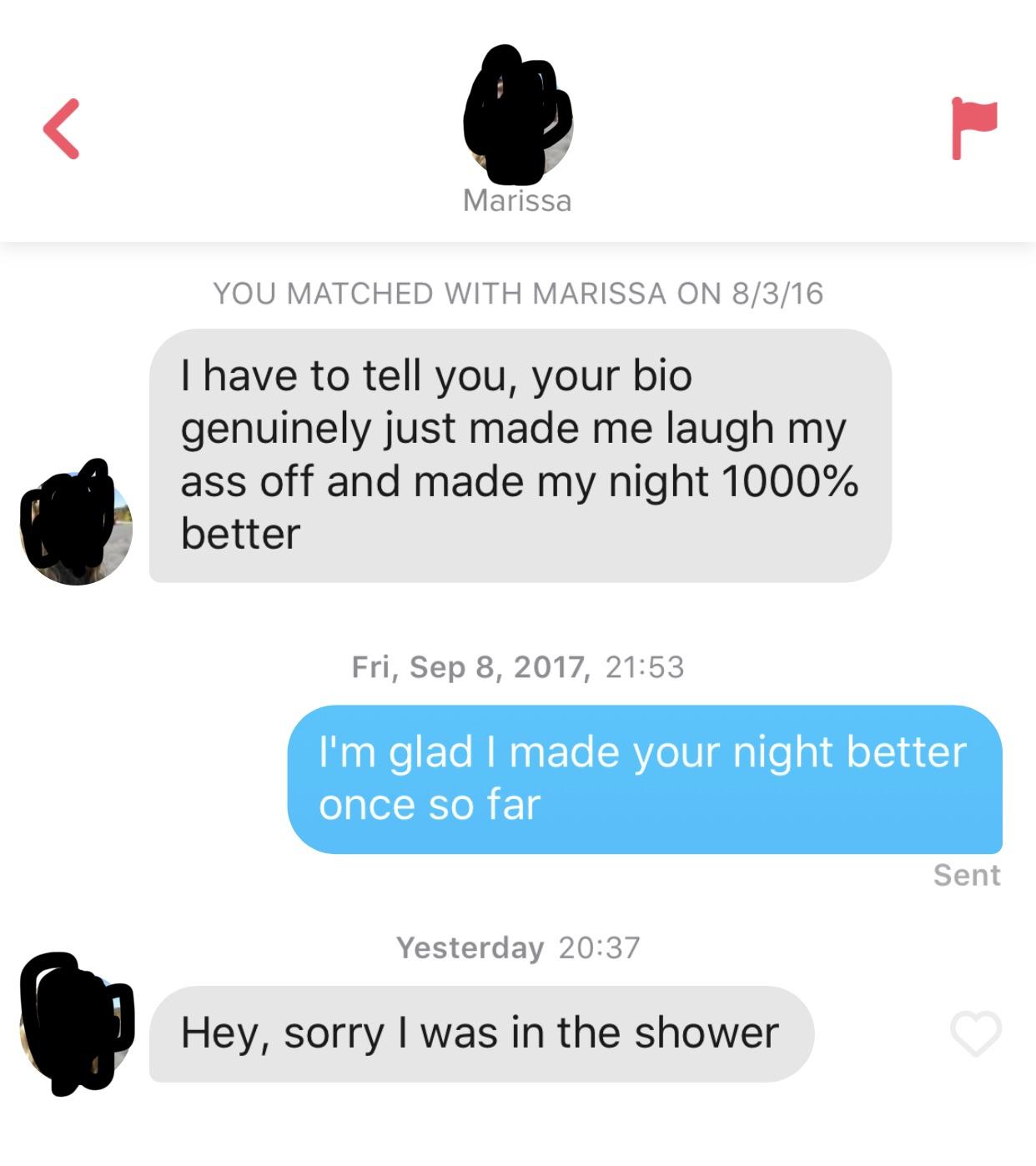 Long showers are the best r/Tinder