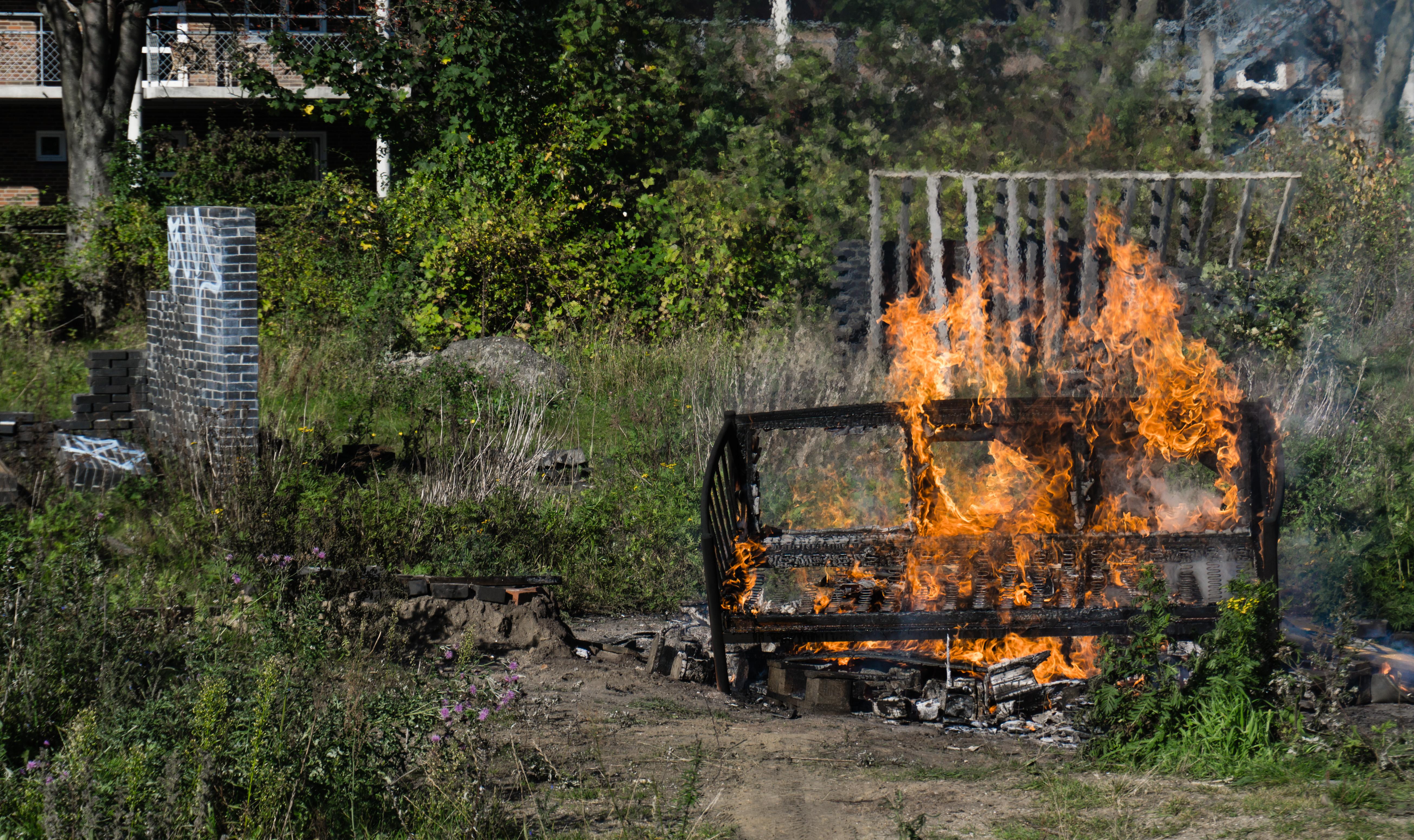 ITAP of af burning couch. adrian josé velasquez figueroa