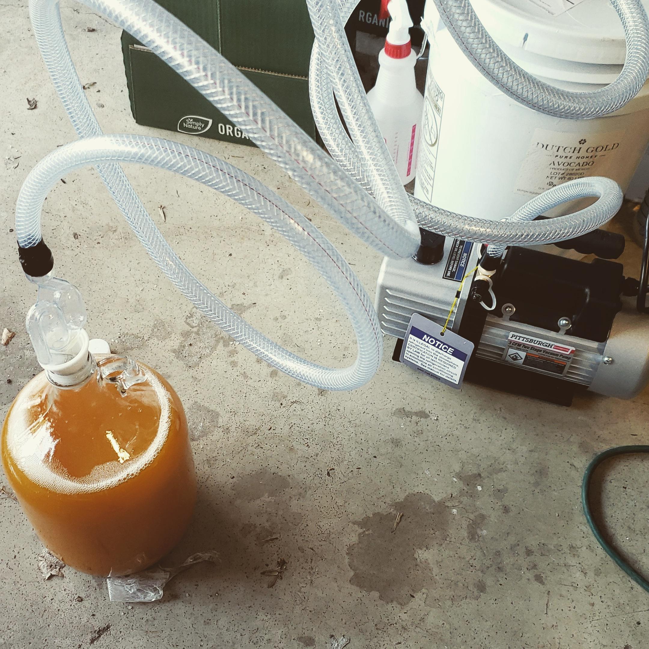 When you're too impatient to let things degas naturally. r/mead