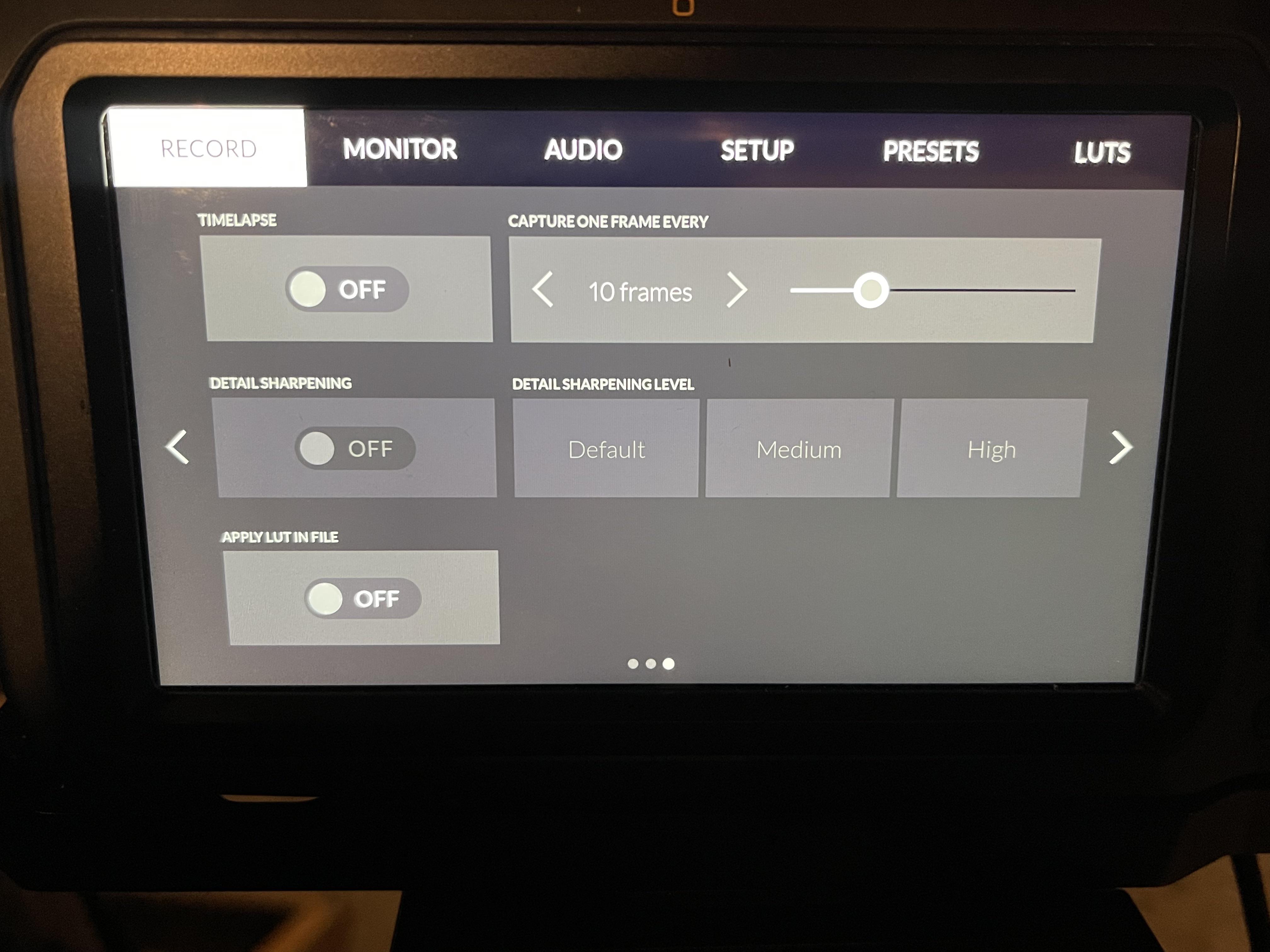 Any idea why my Detail Sharpening option in camera is greyed out