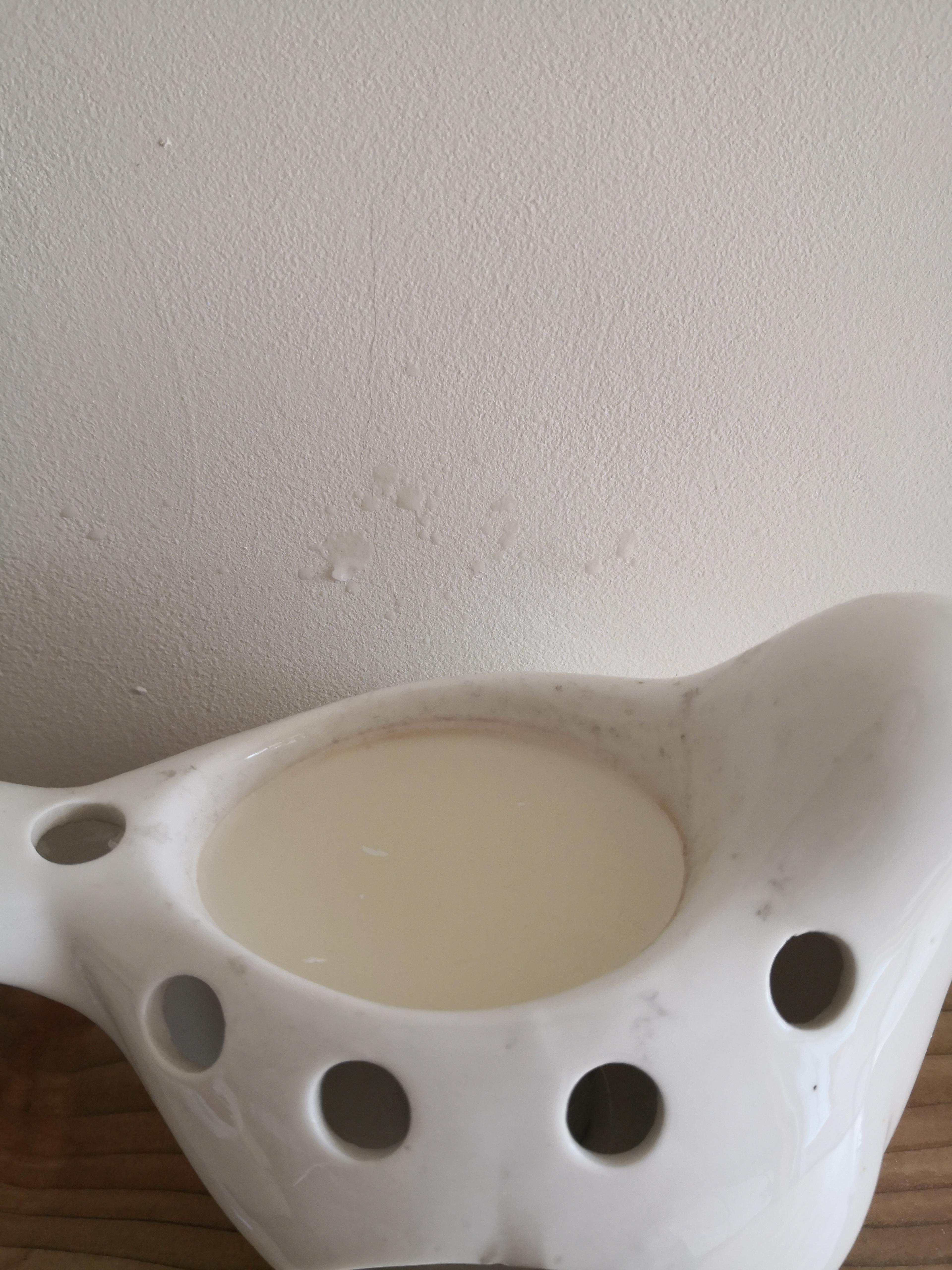 Any ideas of how to get wax off the wall from my wax melter? Thankfully