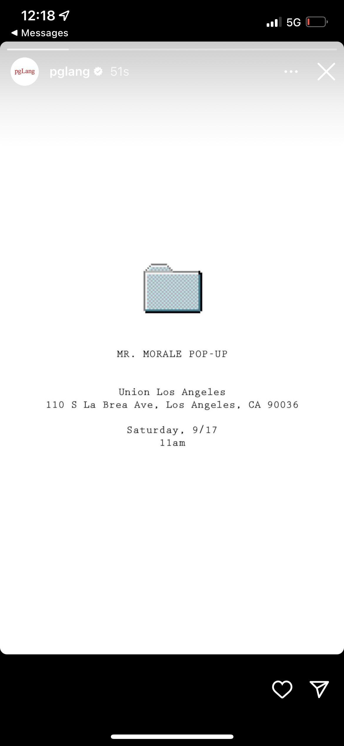 Mr. Morale PopUp in LA r/KendrickLamar