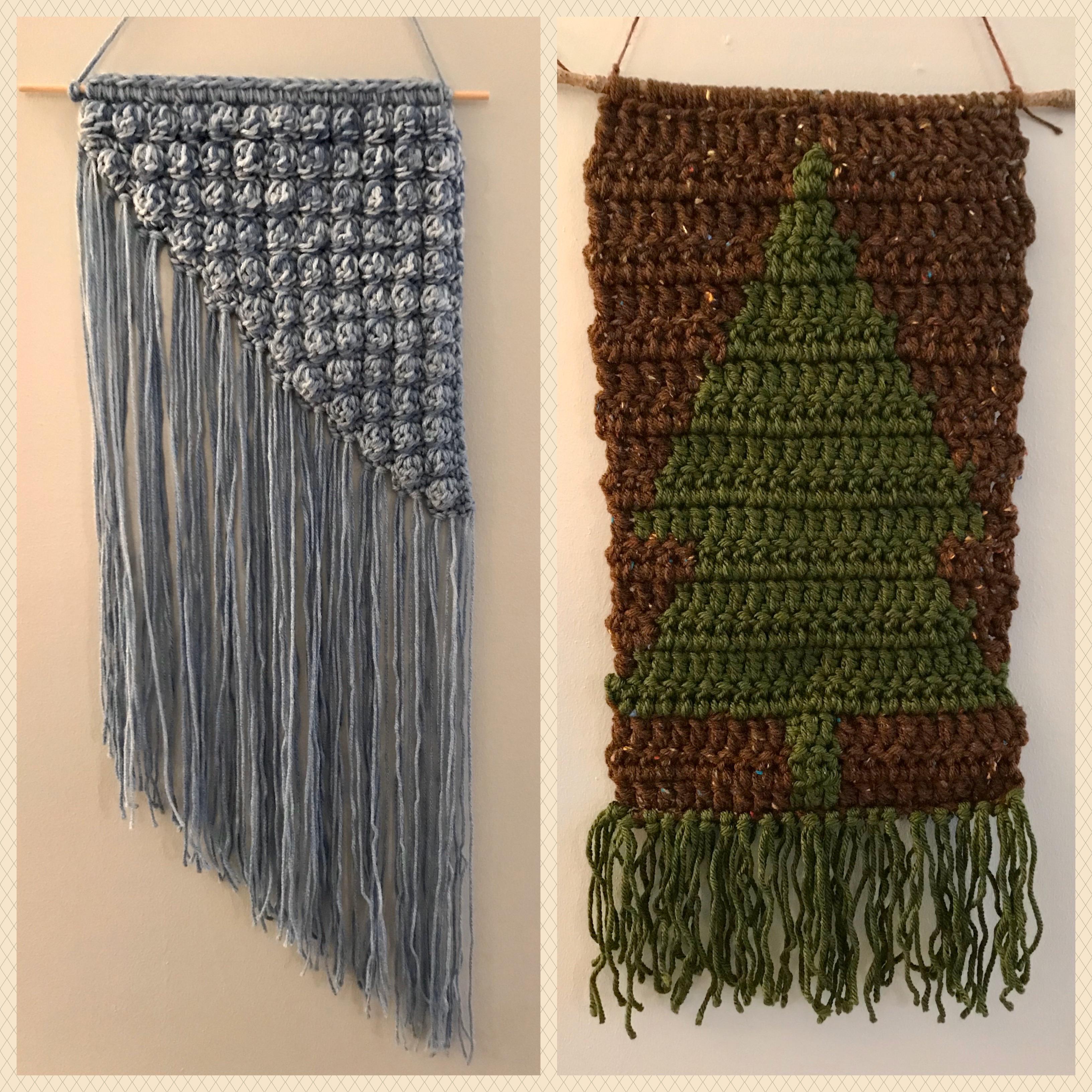 Christmas wall hangings for my mom r/crochet
