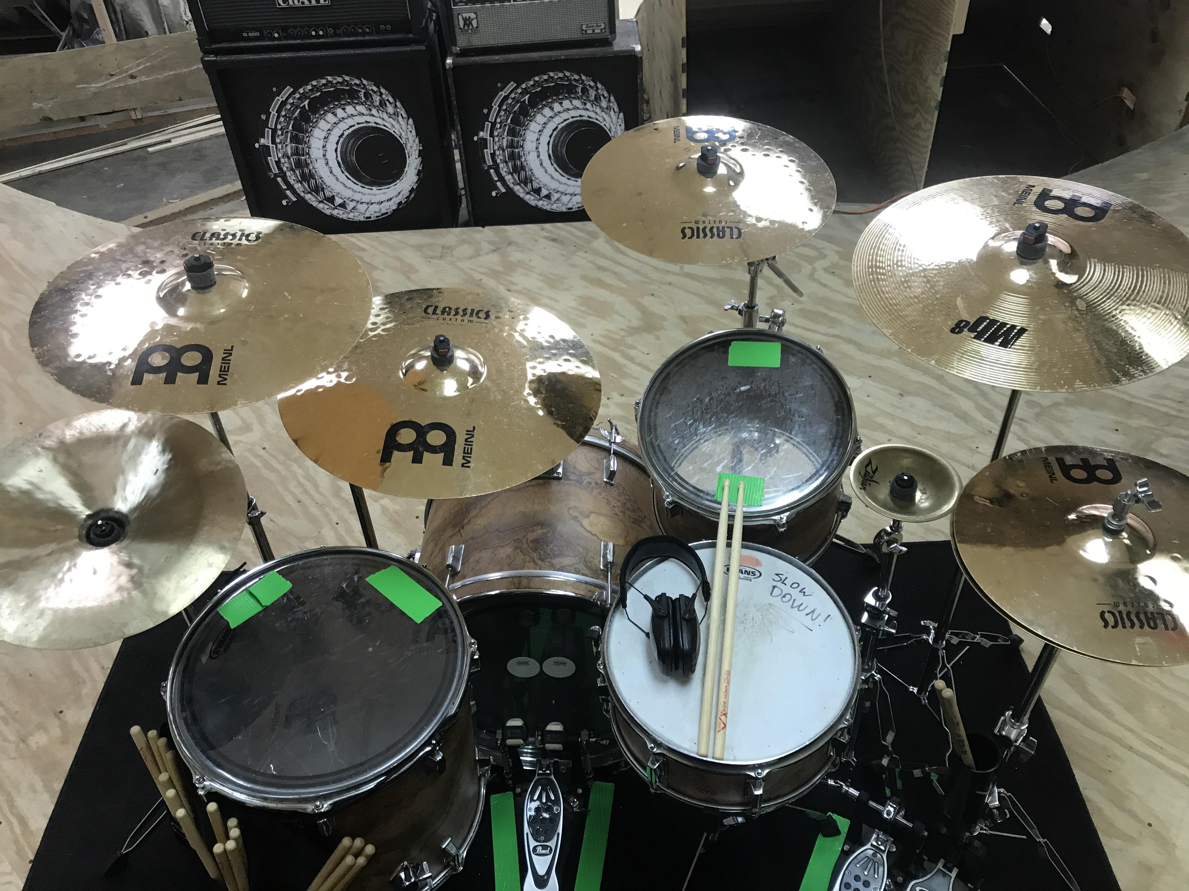 New cymbal/current setup. Added a little zilbel in there for some fun