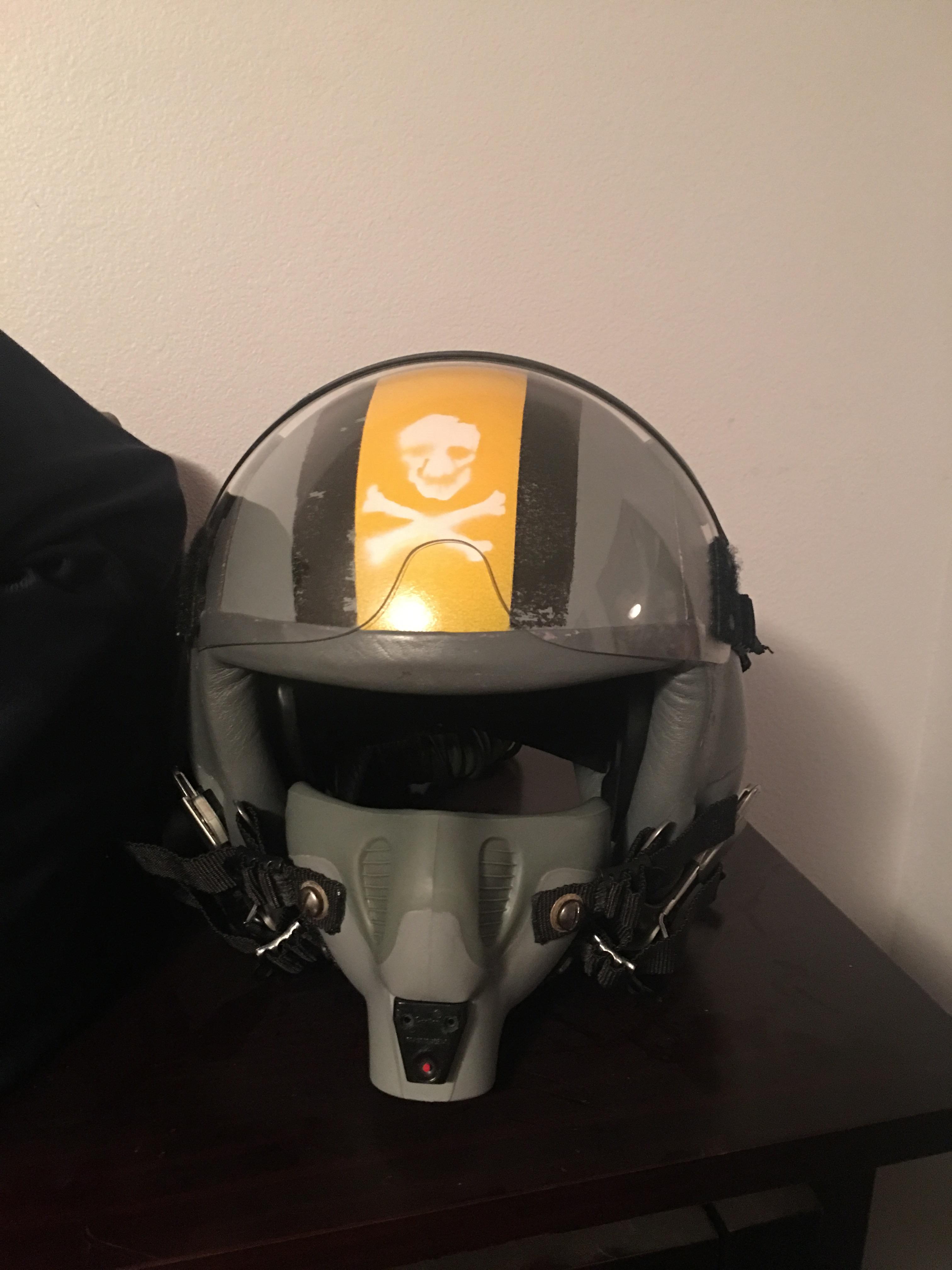 Finished my Jolly Roger helmet, inspired off of Macross one of my favorite shows r/modelmakers