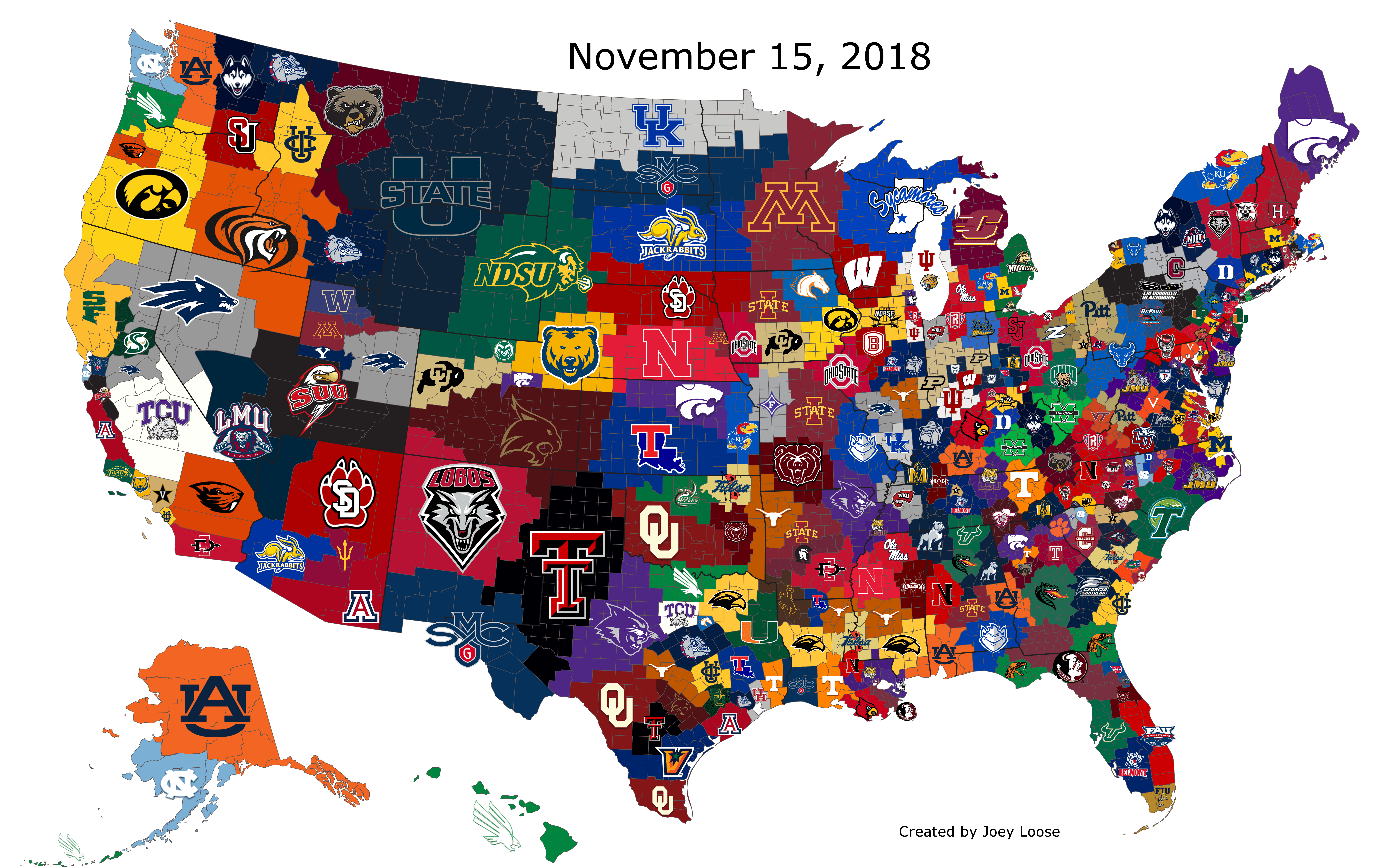 Ncaa Football Teams Map College Basketball Imperialism Map Fun