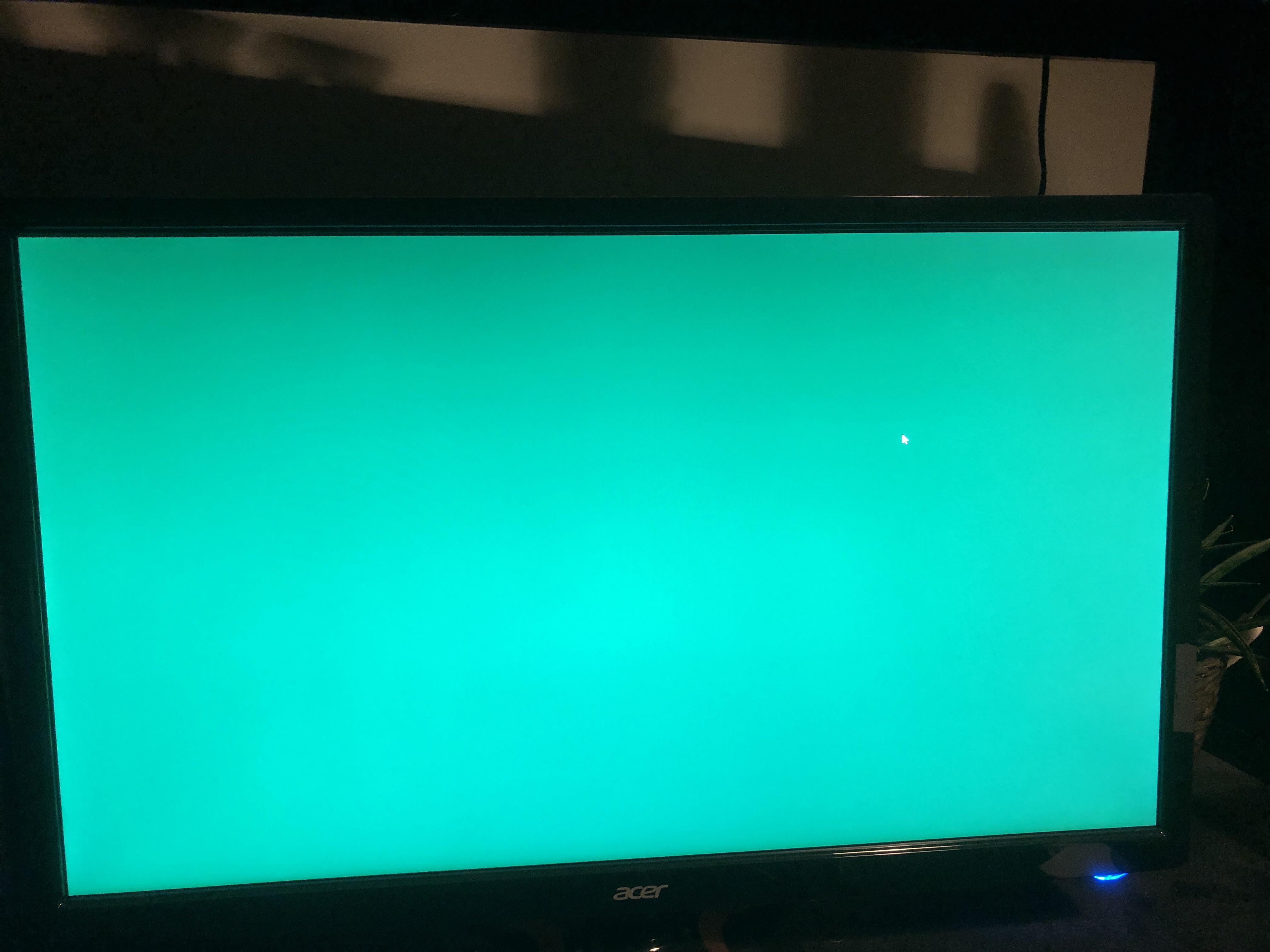 My screen just went green as if windows would update when I started my