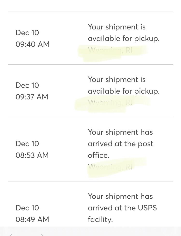 Item delivered to a PO Box. Buyer hasn’t rated and still have not been