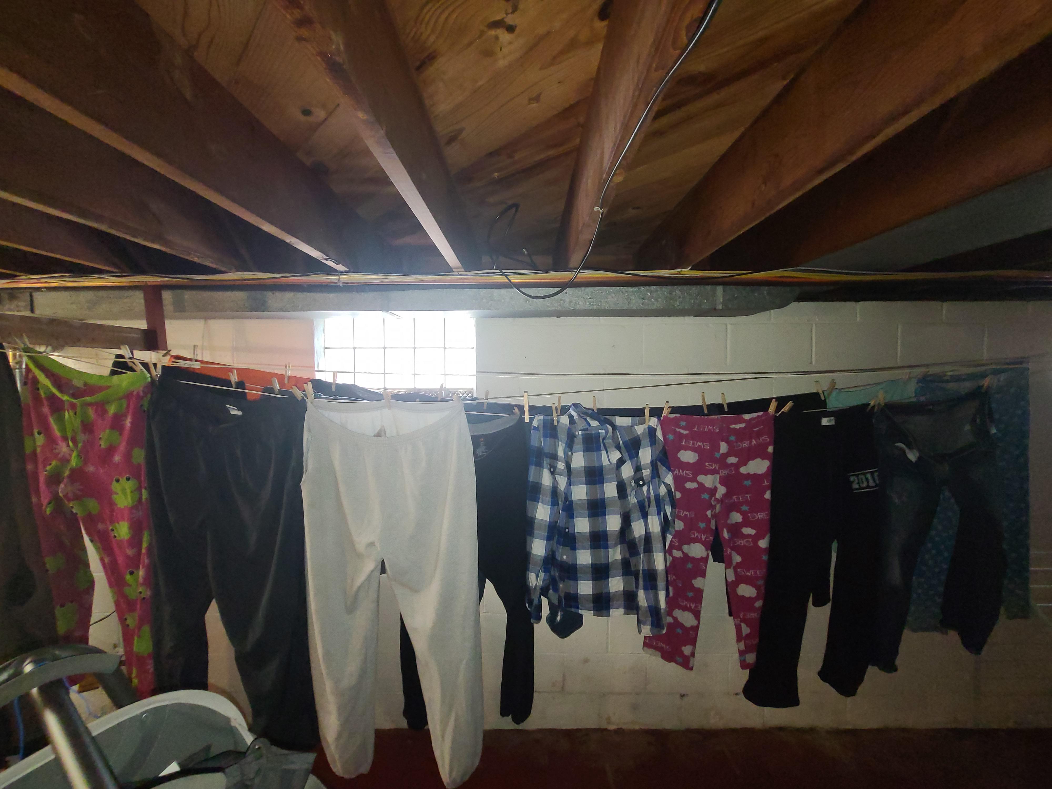 Hanging clothes to dry. Save maybe a hundred or more a year on energy