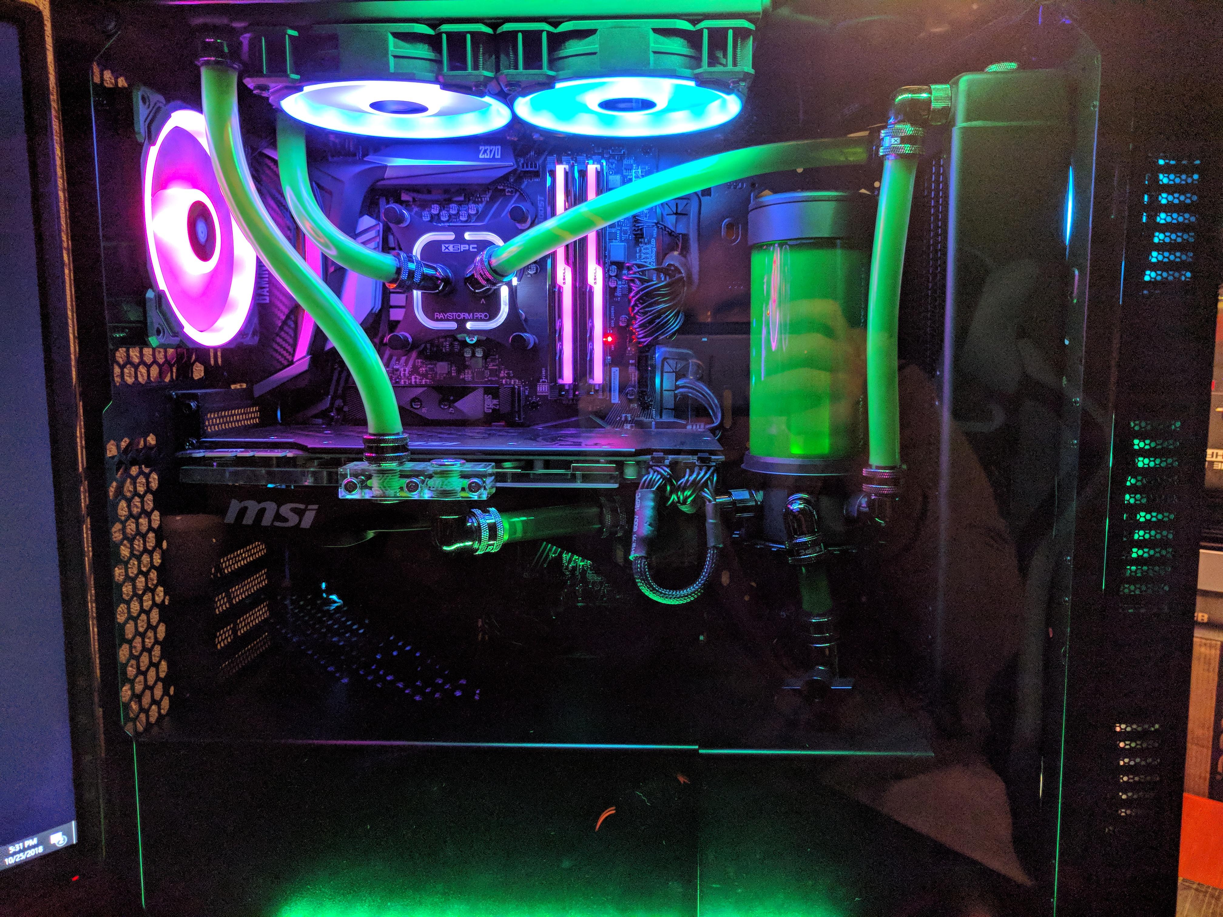 My finished custom water loop. r/watercooling