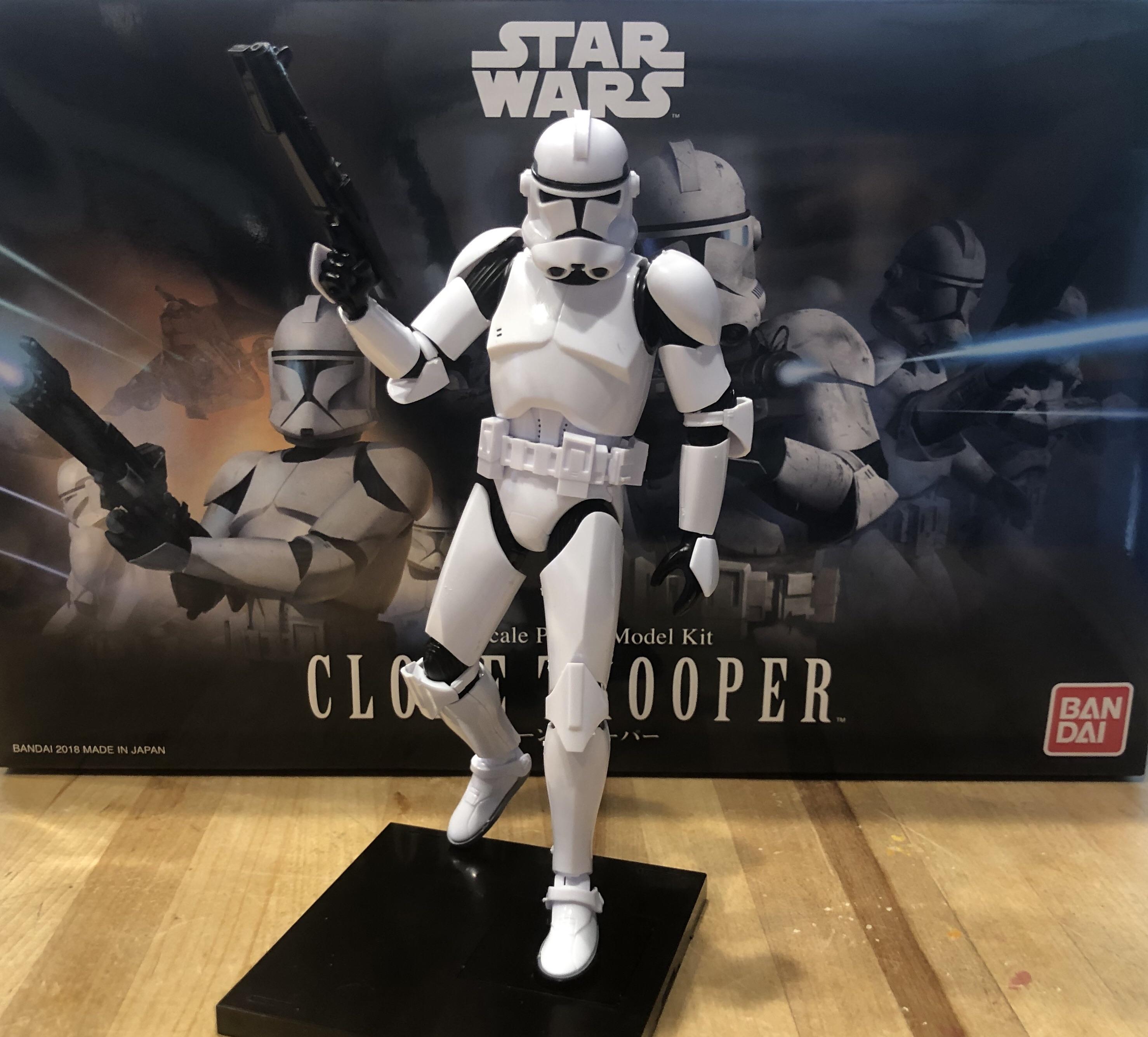 Bandai Clone Trooper model kit. I have a few of these and they really