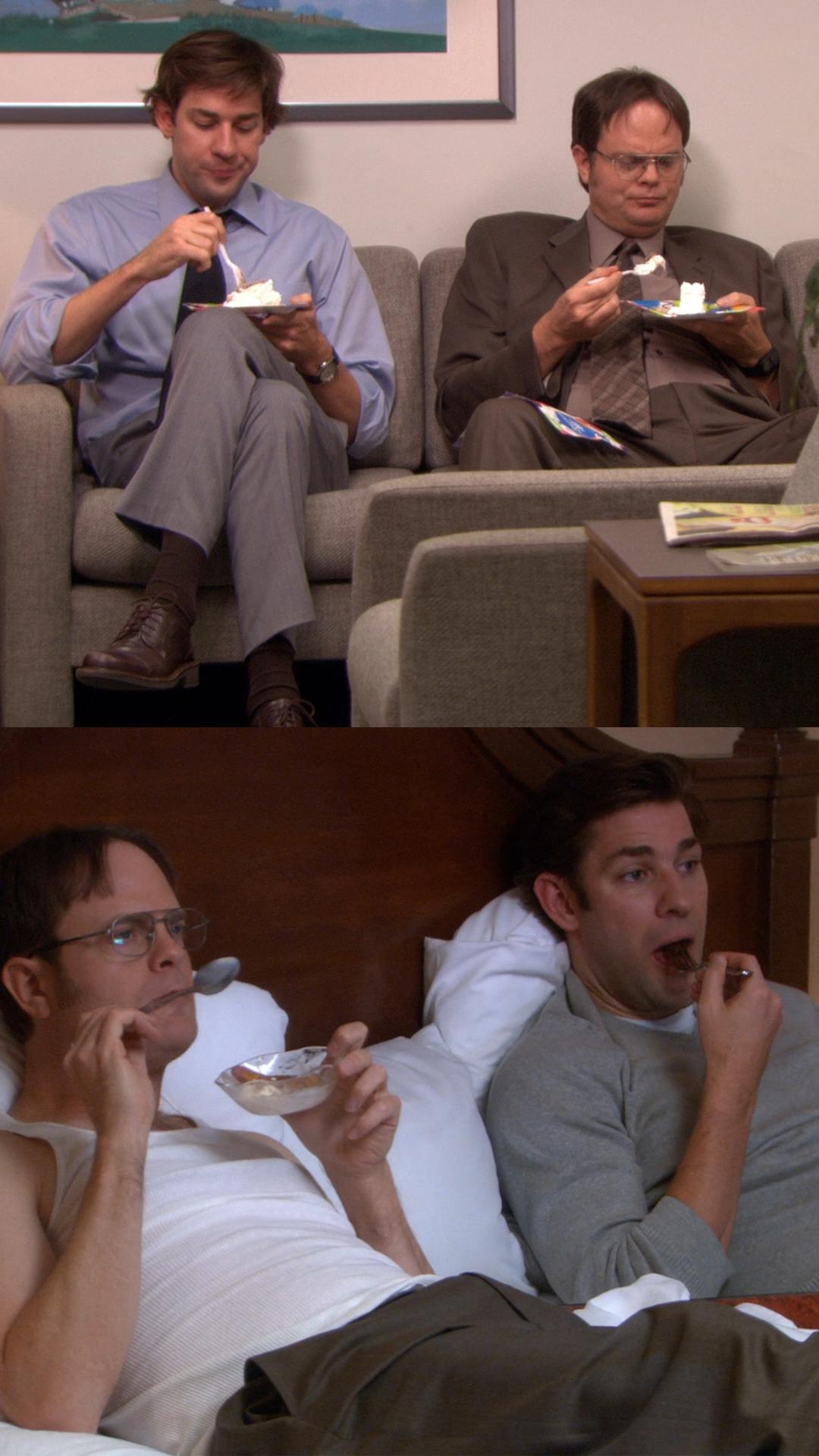 Jim and Dwight were actually kind of... good friends! r/DunderMifflin