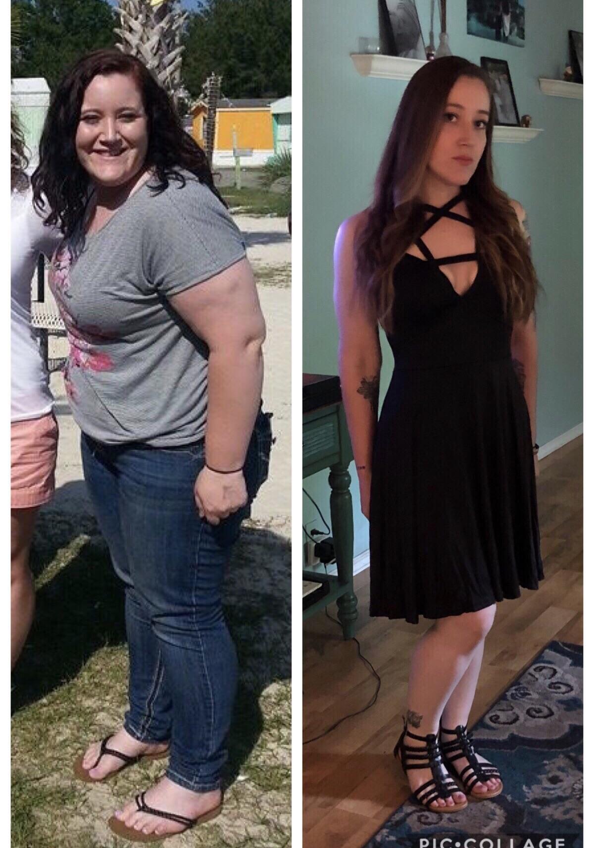 F/29/5’4” [253lbs>145lbs=108lbs] First time in my adult life wearing a