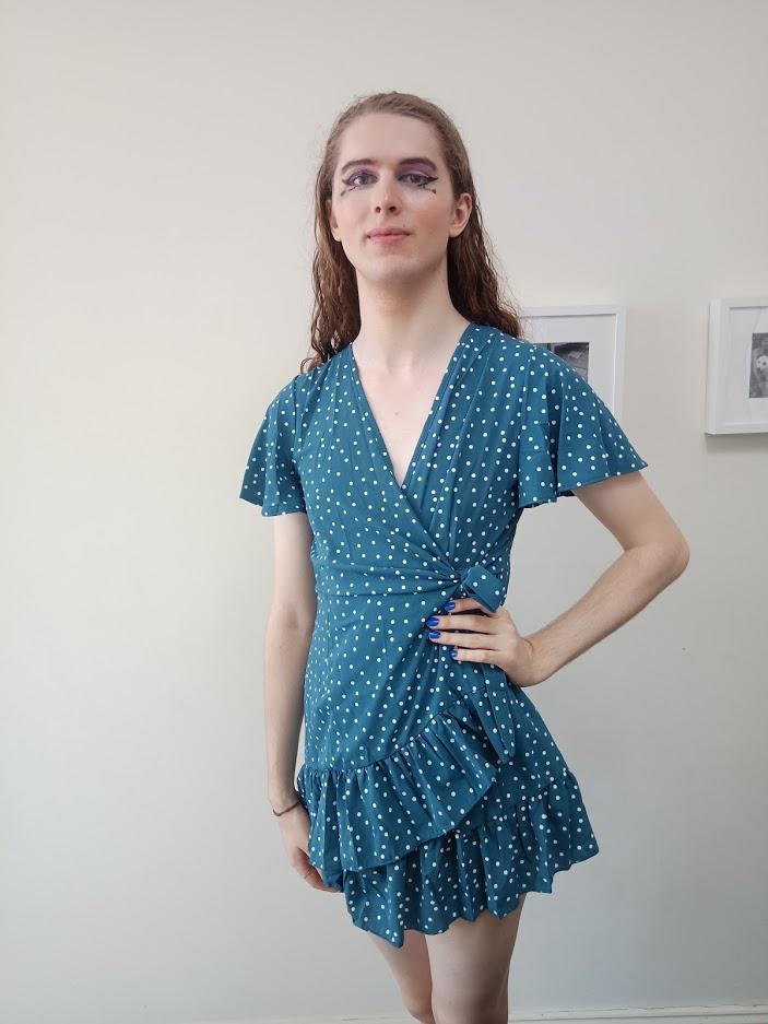 Dress is too short around back to wear out but I still think it looks