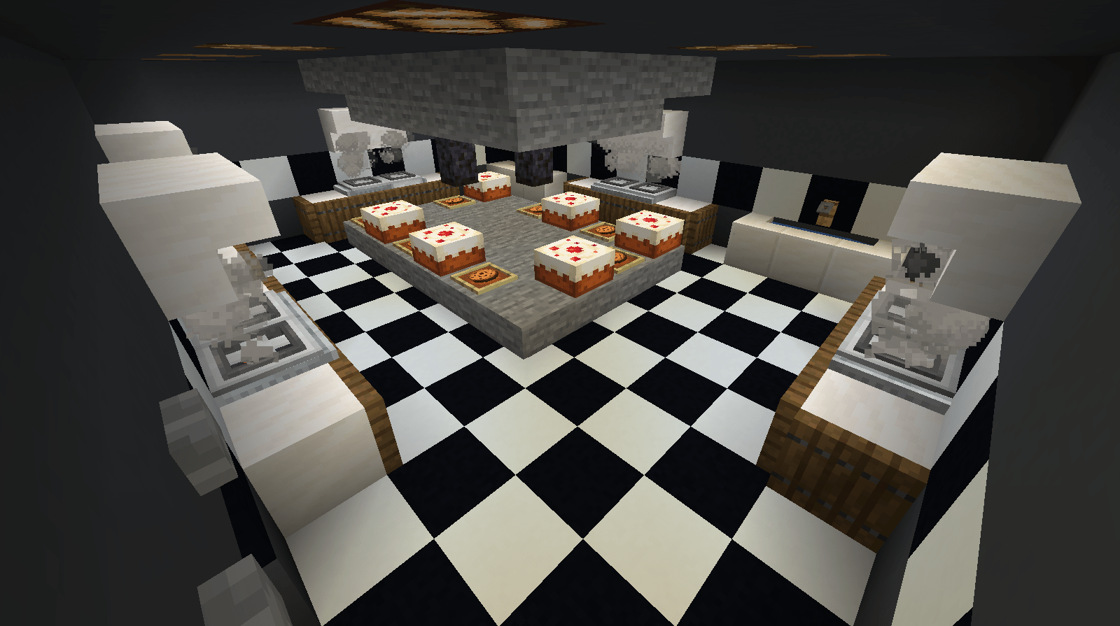 Kitchen of a FNaf 1 build I'm working on r/Minecraft