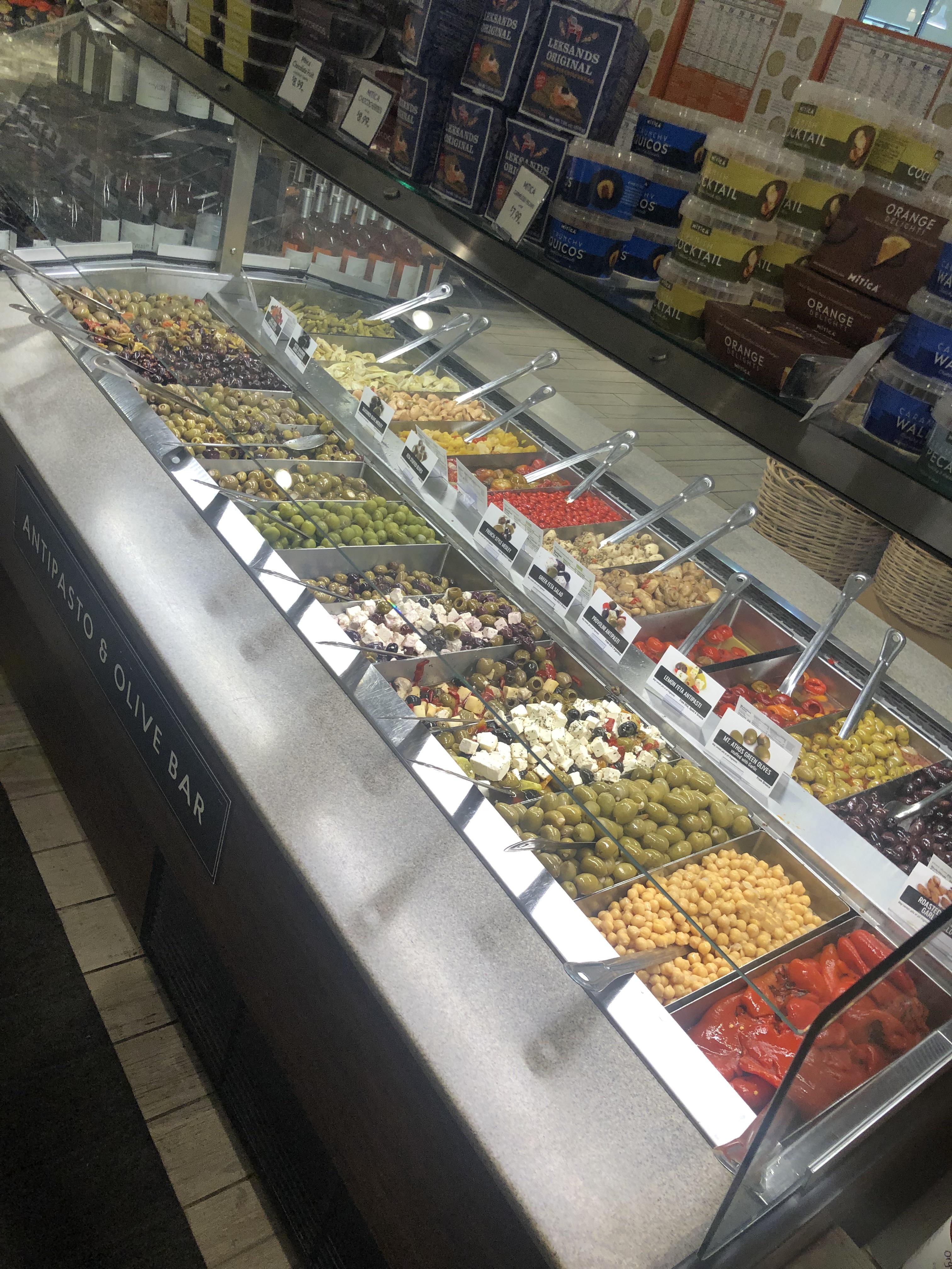 i made the olive bar look so good, it hadnt been touched in such a long