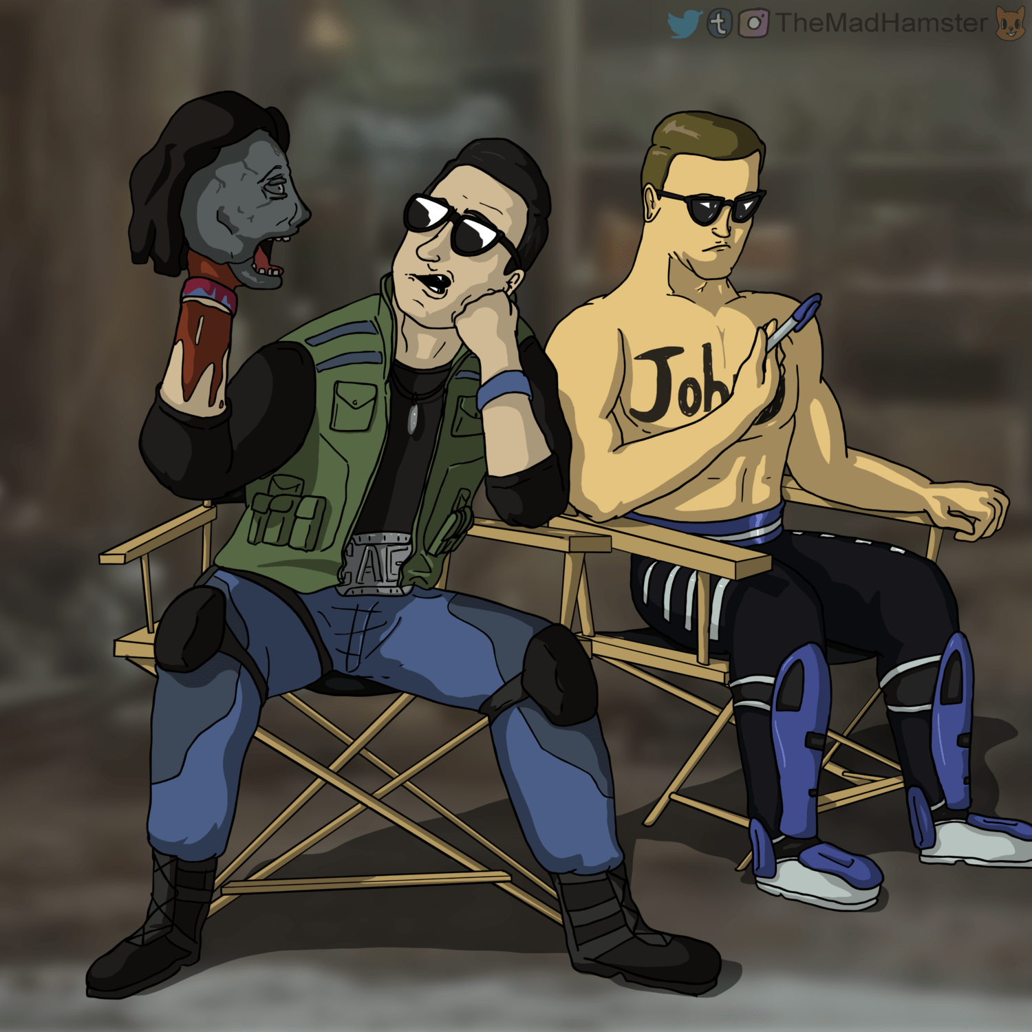 Johnny Cage Fan Art A break between takes. r/MortalKombat