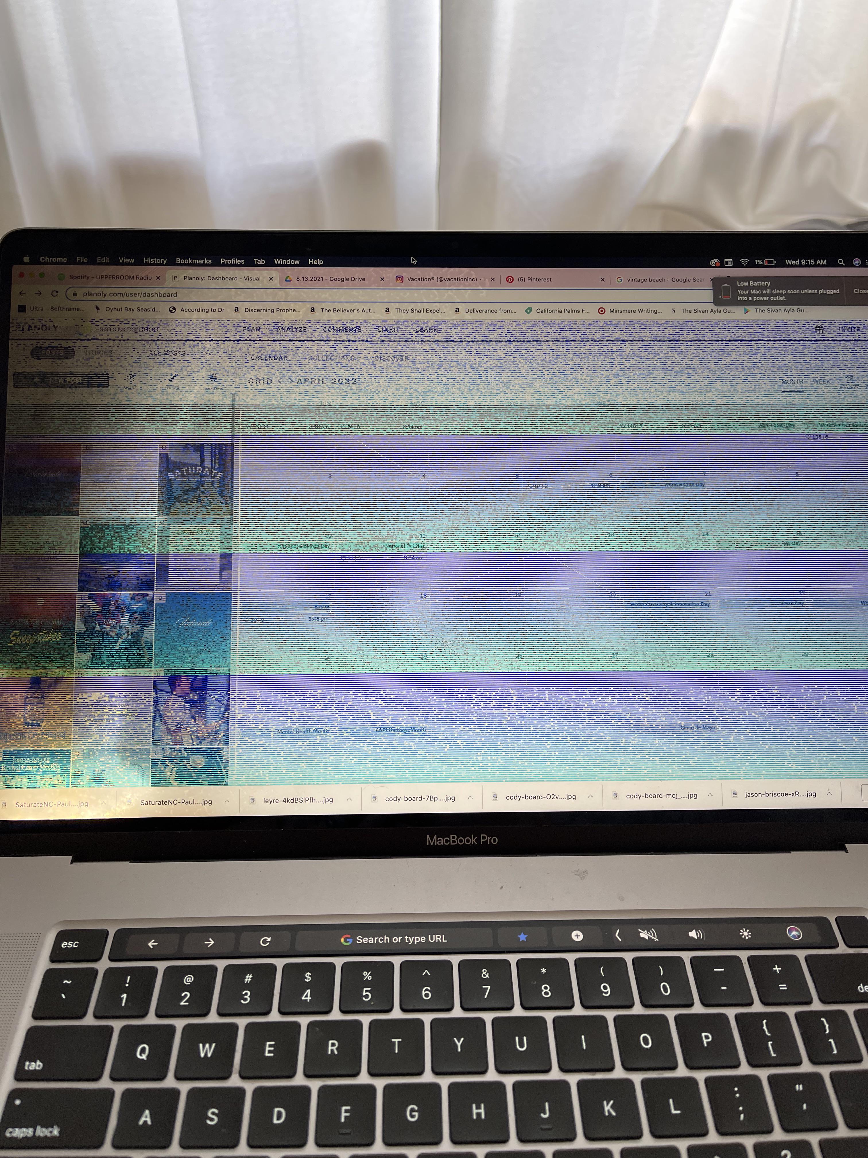 My MacBook just glitched out and then went to a black screen and won’t