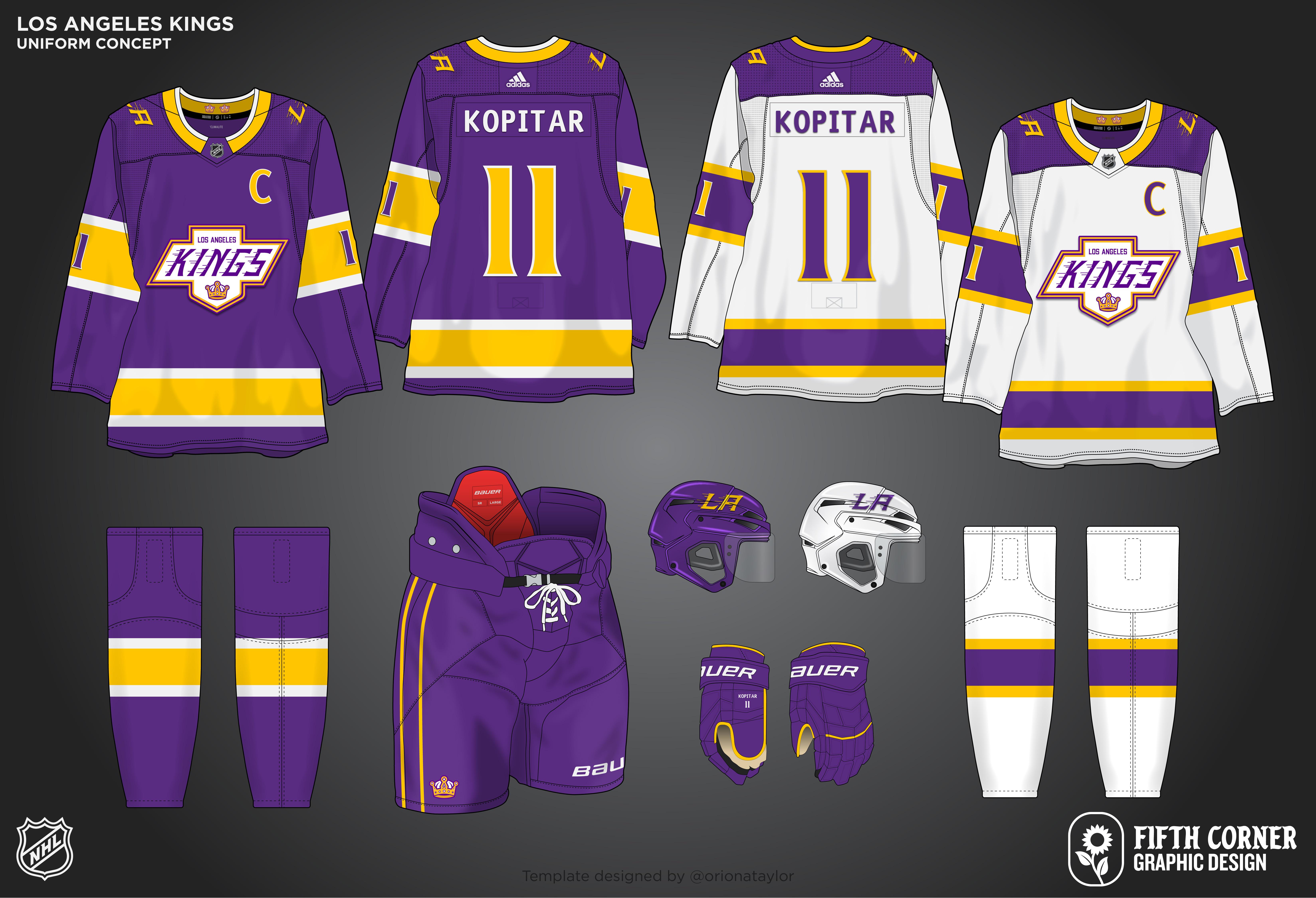 LA Kings “bring back the purple” redesign conceptalso a yellow