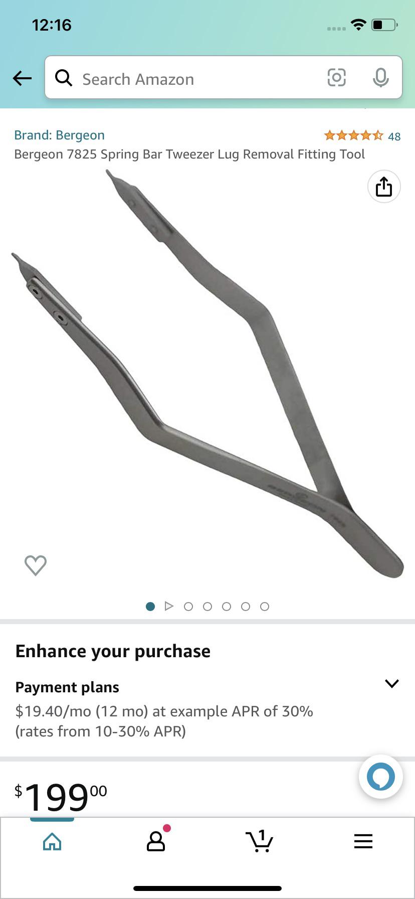 Does anyone have a spring bar tool similar to the Bergeon tweezers they
