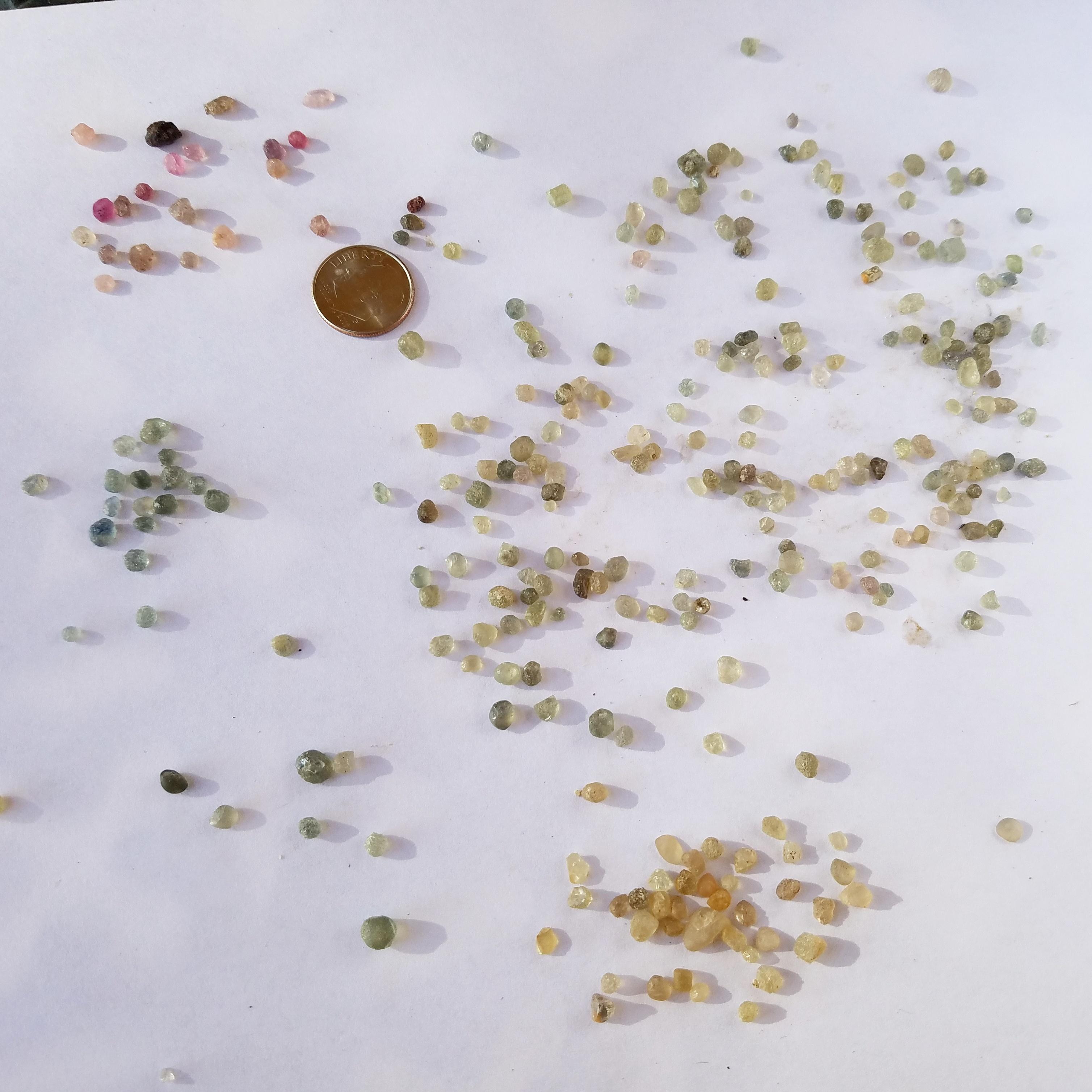 Went through a bucket of Montana sapphire gravel today r/MineralPorn