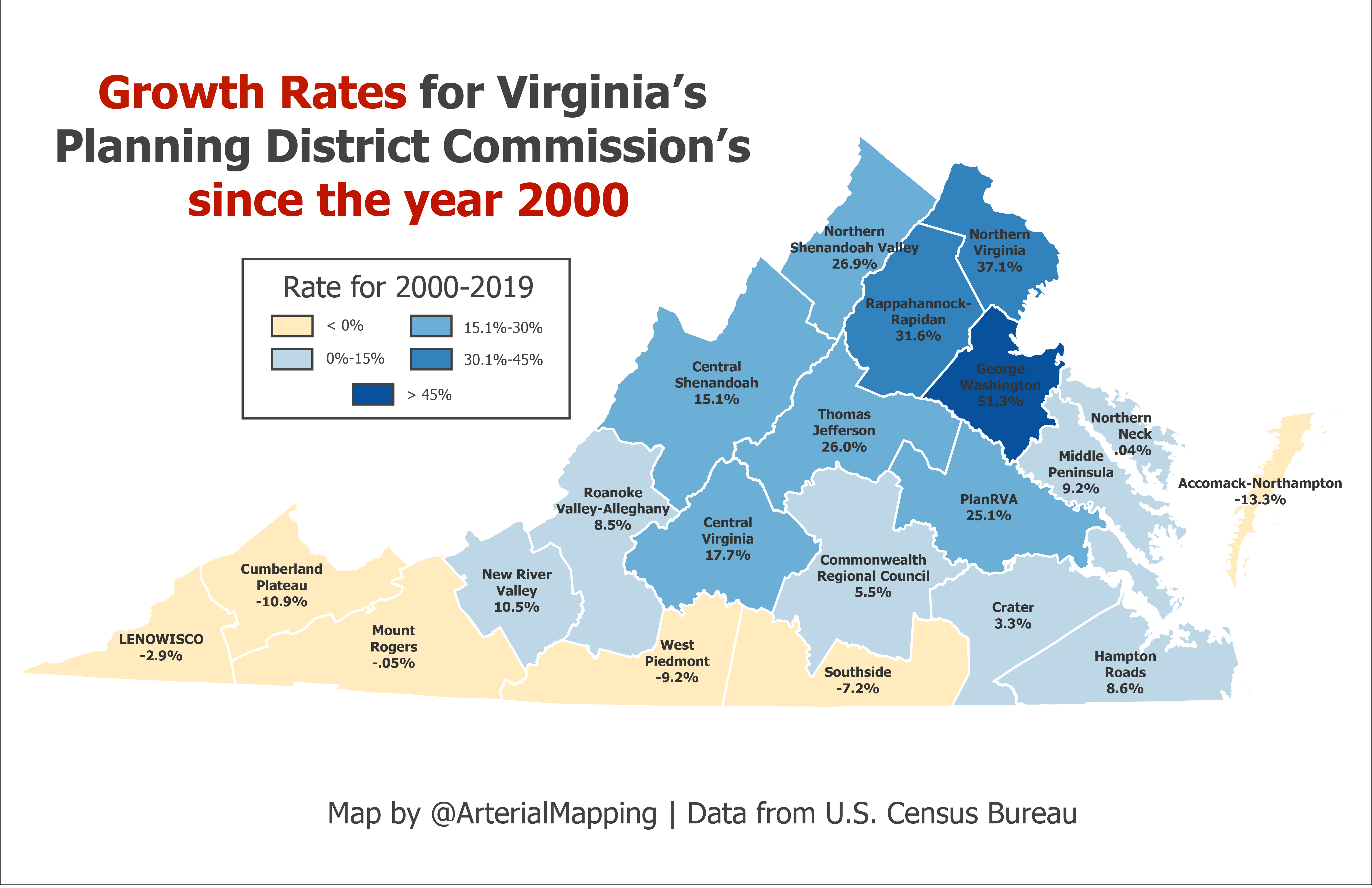 The Fredericksburg area has the highest growth rate in Virginia since