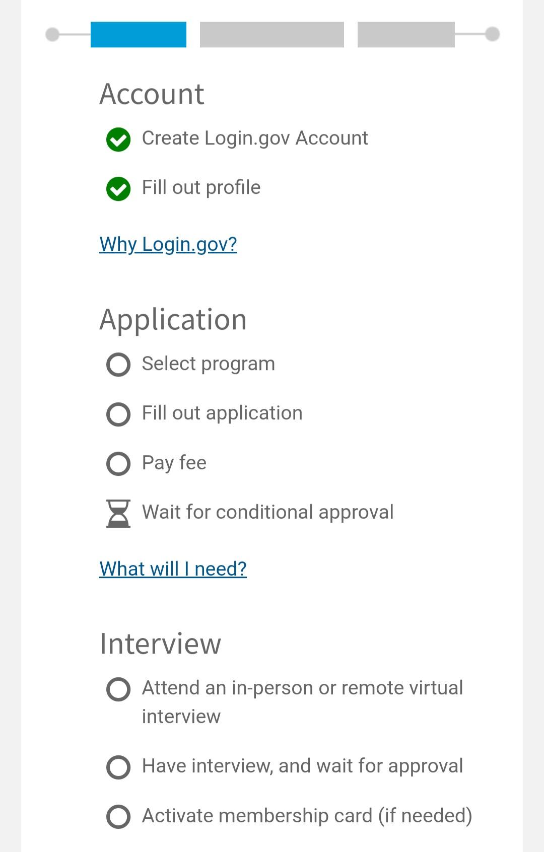 I applied for global entry and it said "wait for conditional approval