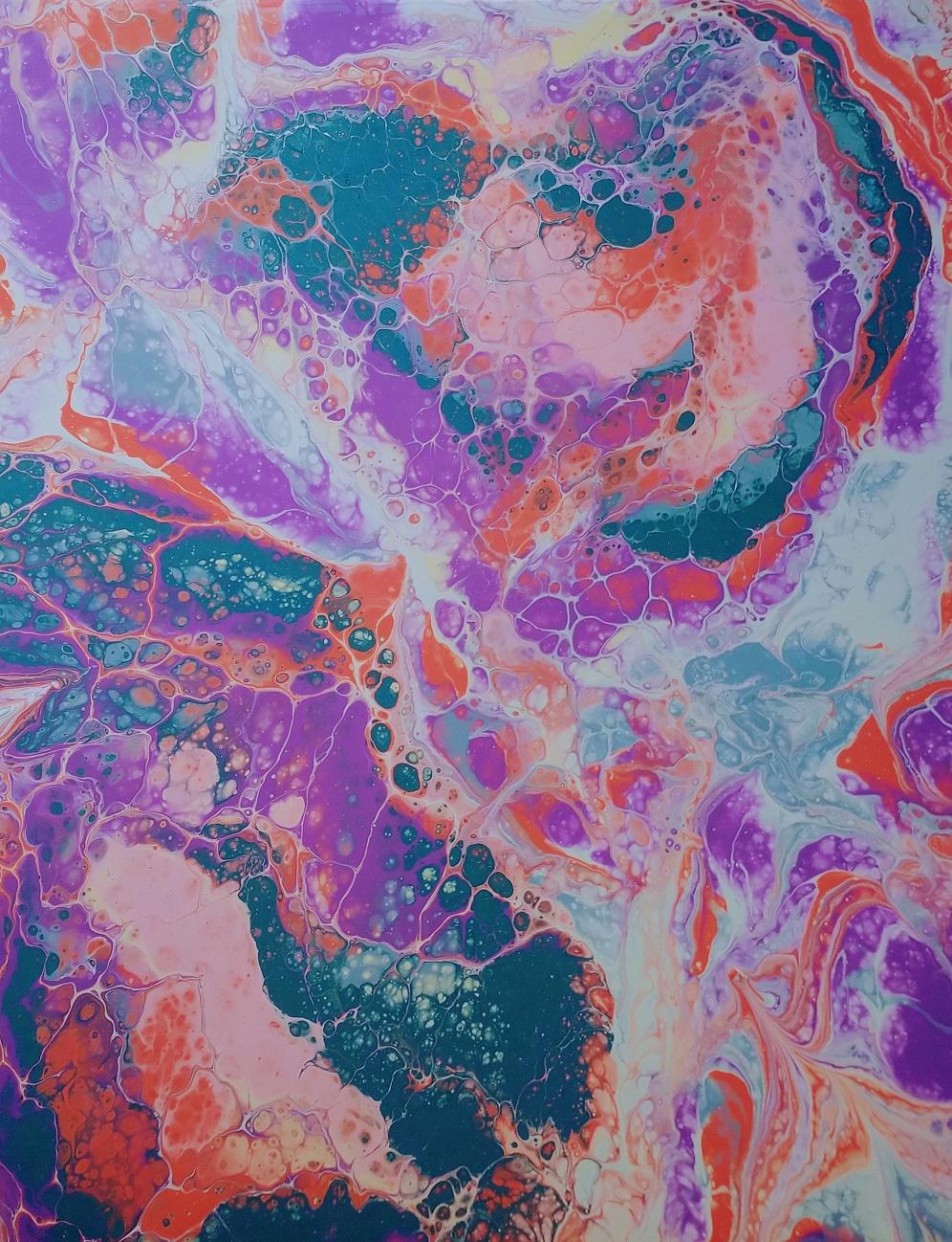 "Cheap Fun" Behr satin paint on 20x16 thrift store canvas r