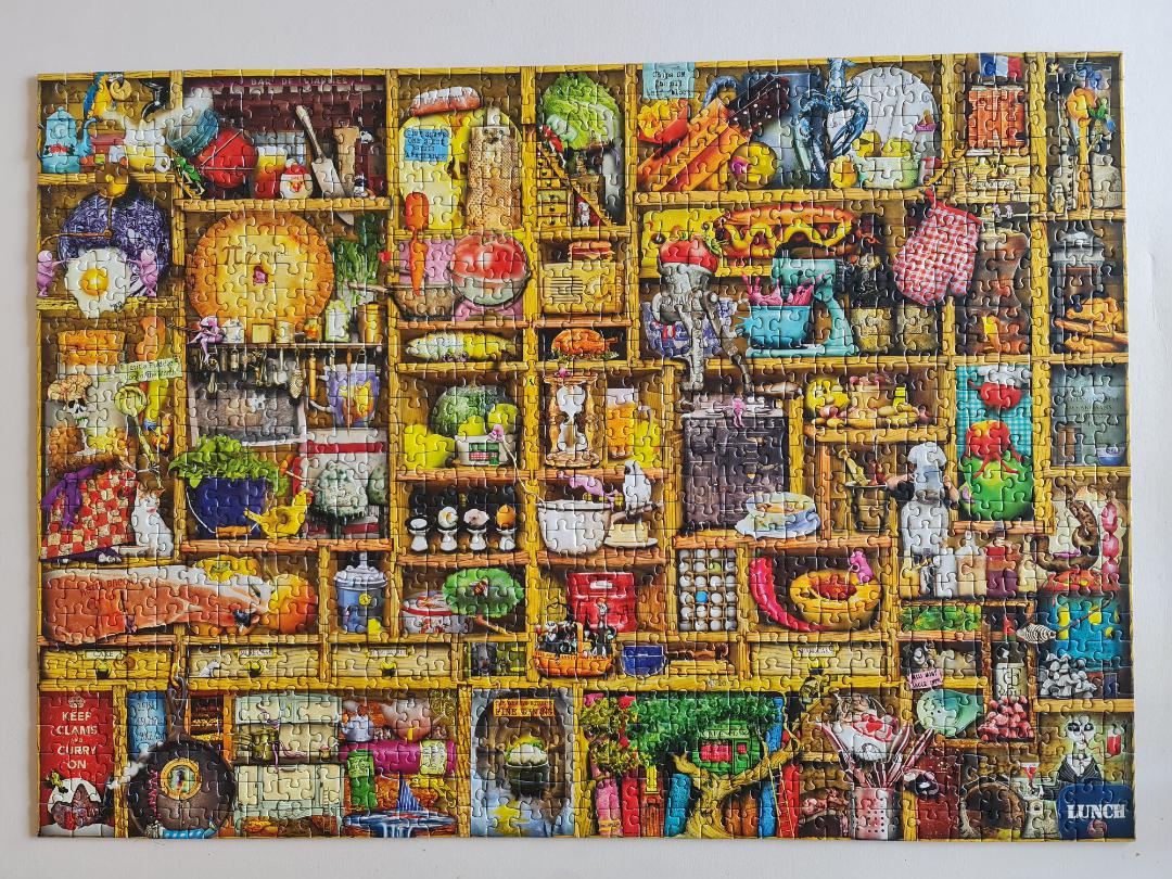 1000 piece ravensburger kitchen cupboard. how long is normal for most