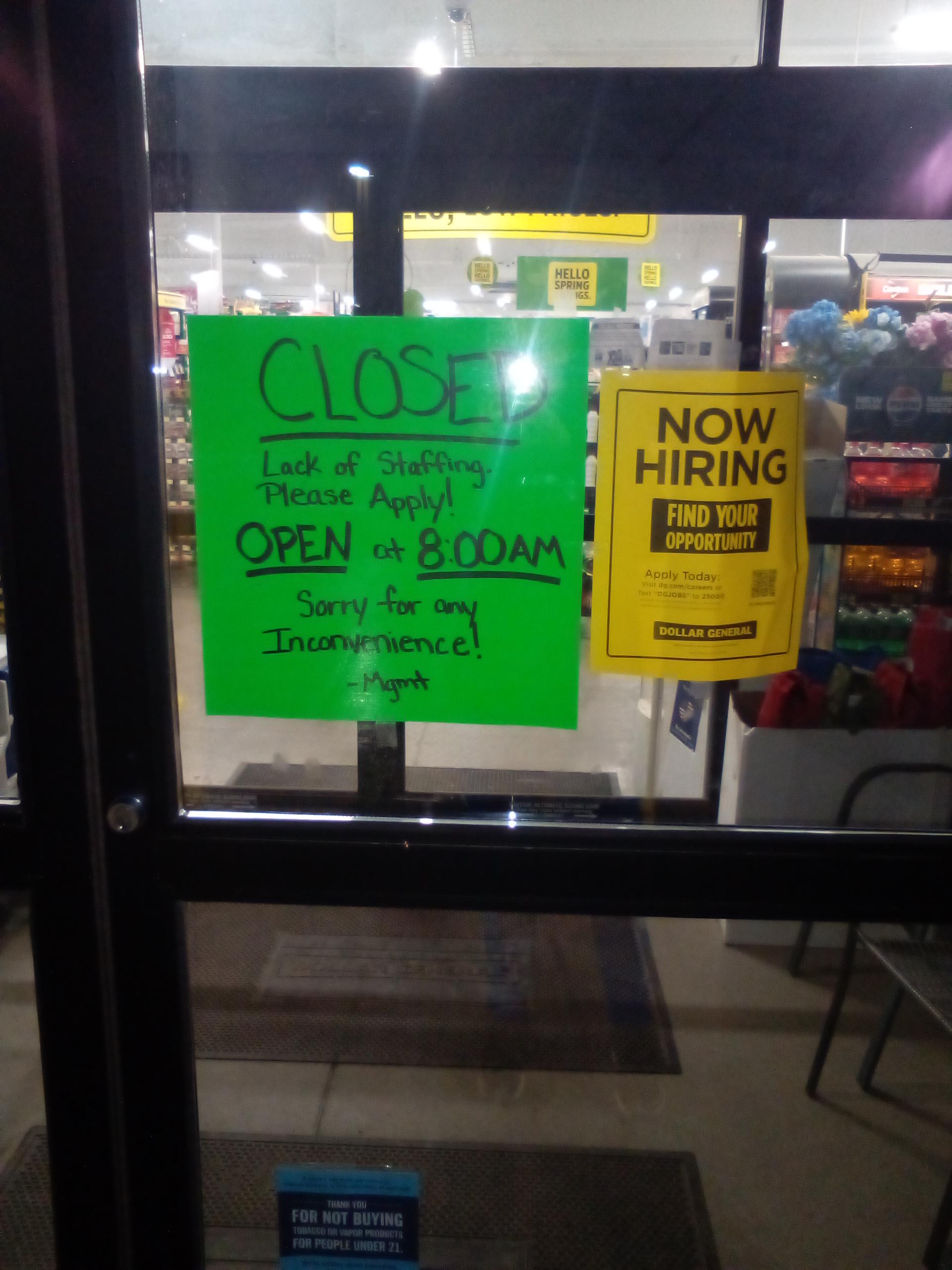 Store Closing Early r/DollarGeneralWorkers
