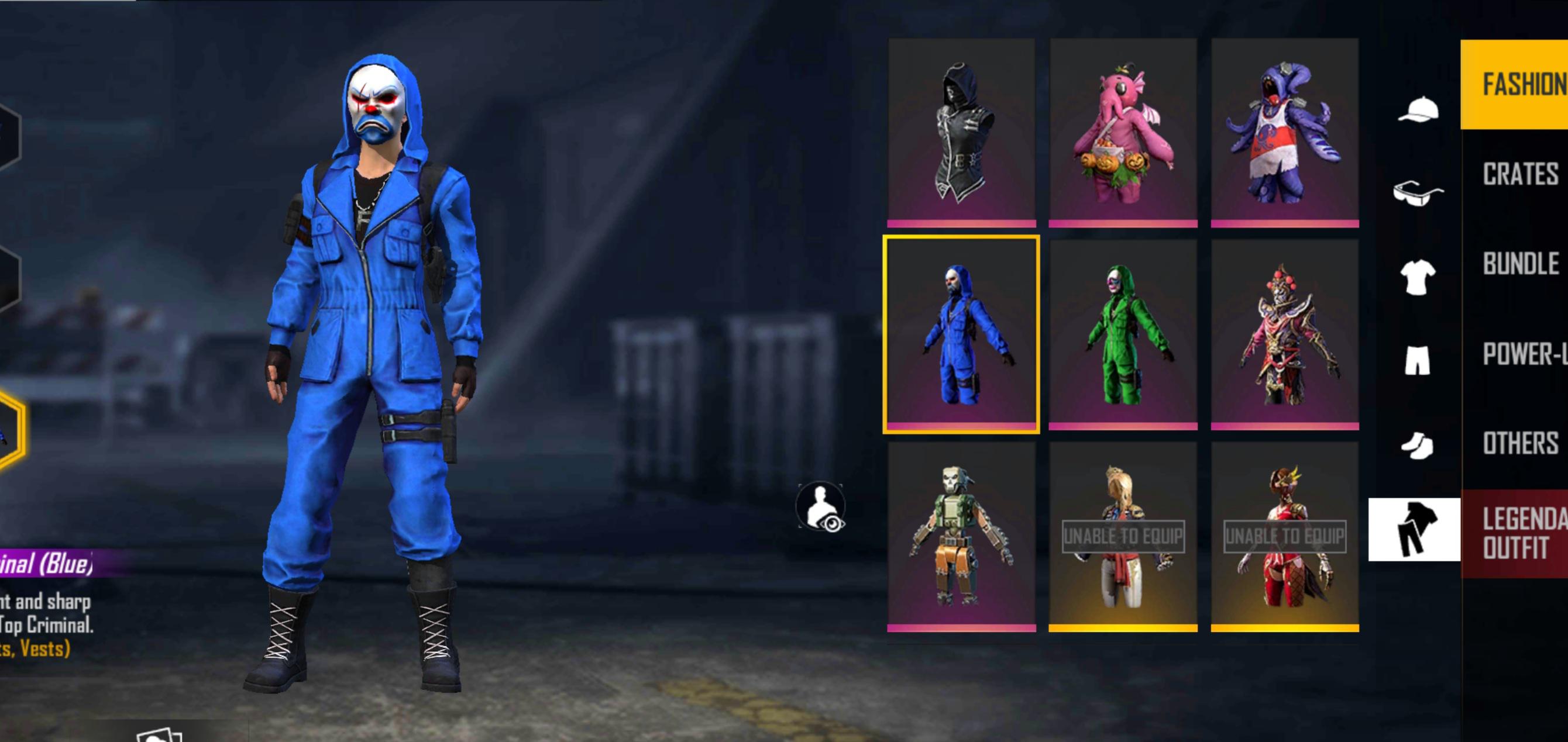 Blue Criminal Free Fire Image bmpspatula