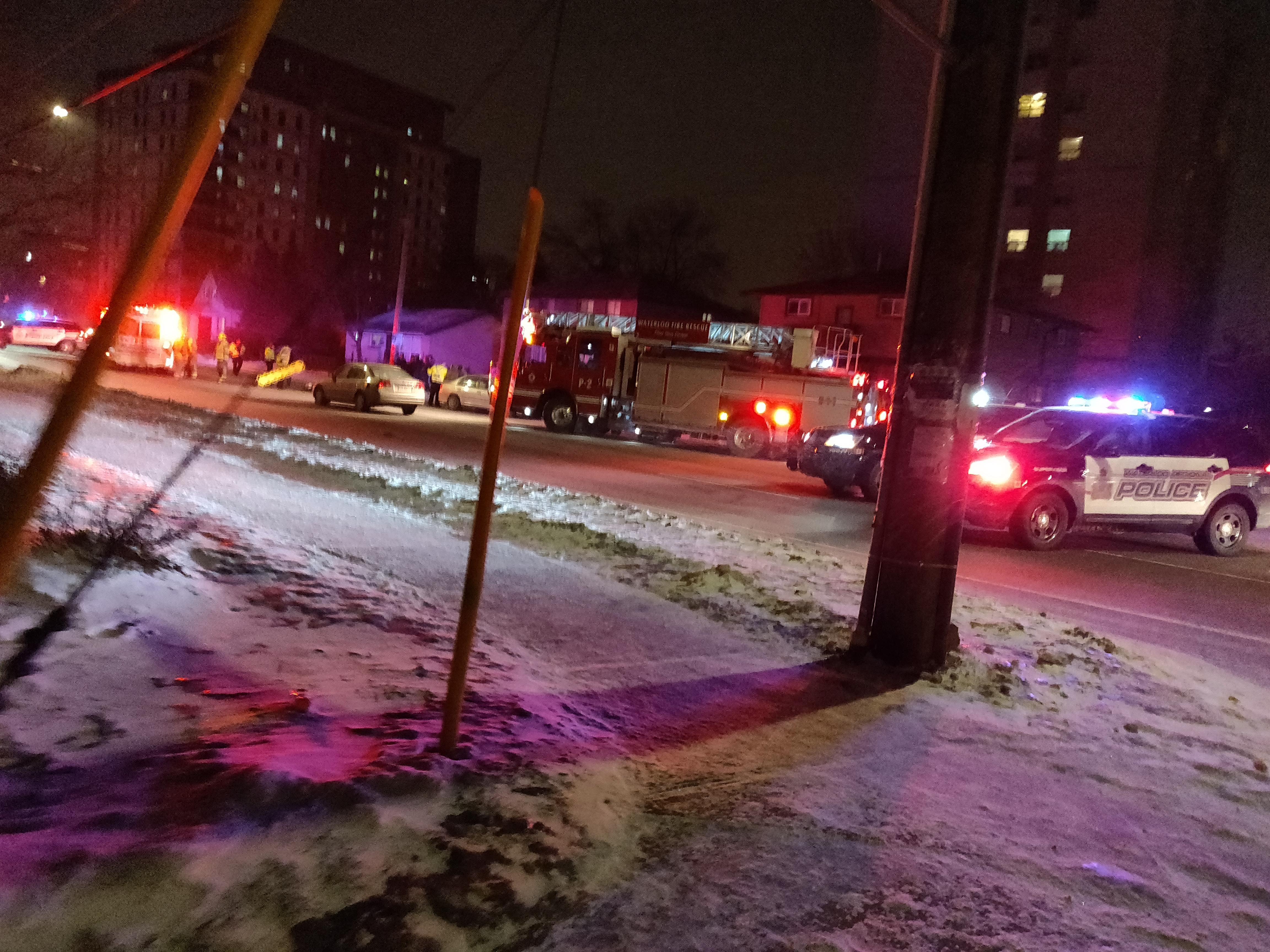 Picture of the accident that happened near Lester street. r/uwaterloo